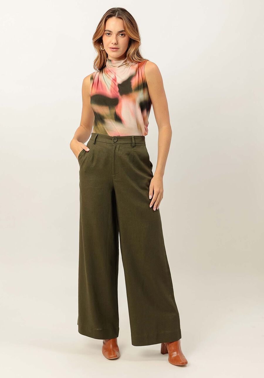 Calça Reta em Linho Alfaiataria, . Calça Reta em Linho Alfaiataria, , large.
