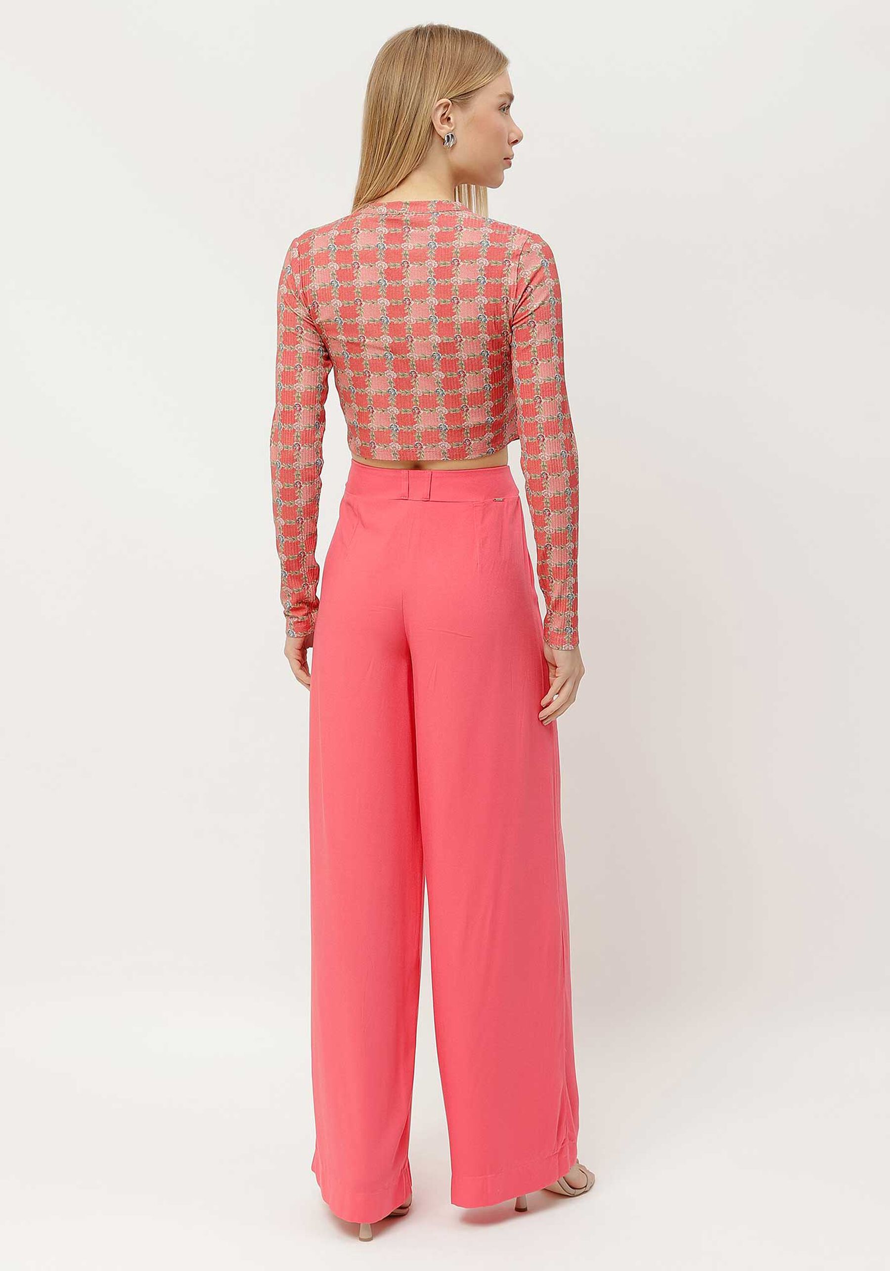 Calça Pantalona em Viscose Alfaiataria, . Calça Pantalona em Viscose Alfaiataria, , large.