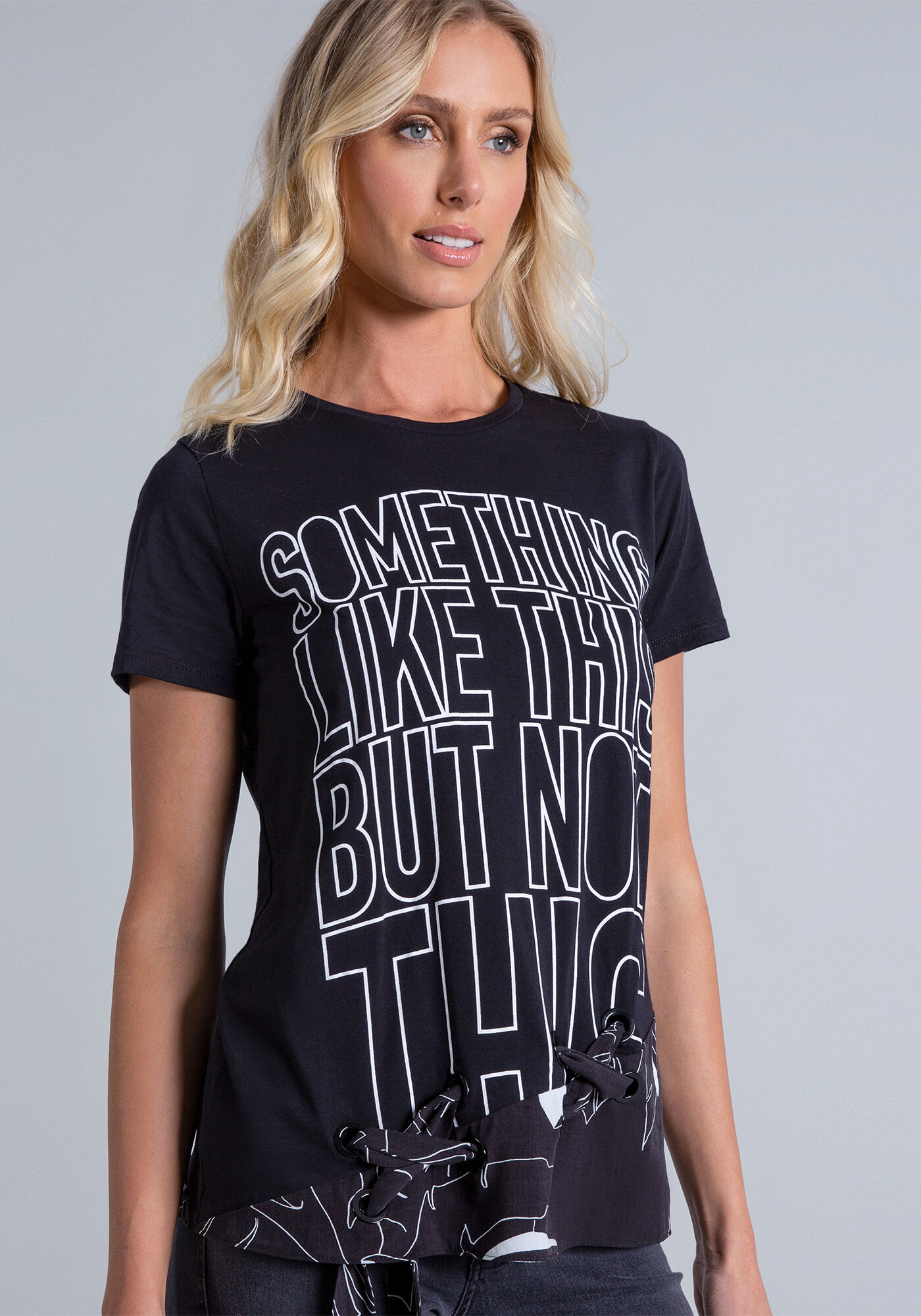 Blusa Recorte Ilh&oacute;s e La&ccedil;o, , large.