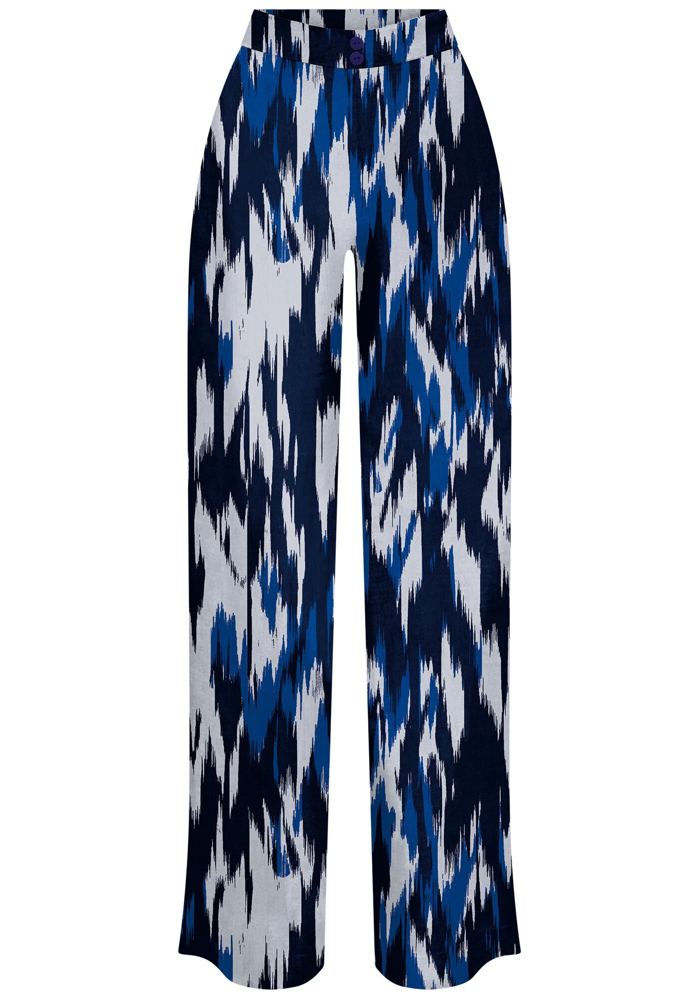 Cal&ccedil;a Pantalona em Linho Estampada, , large.