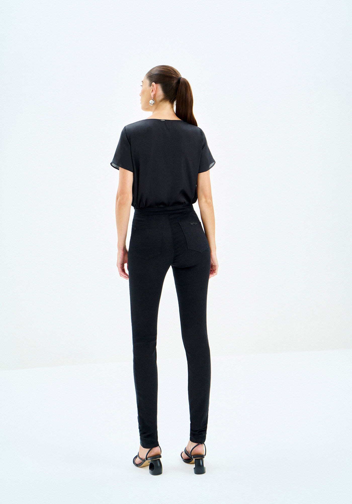 Cal&ccedil;a Jeans Jegging Ever Black com Cintura Alta, PRETO REATIVO, large.