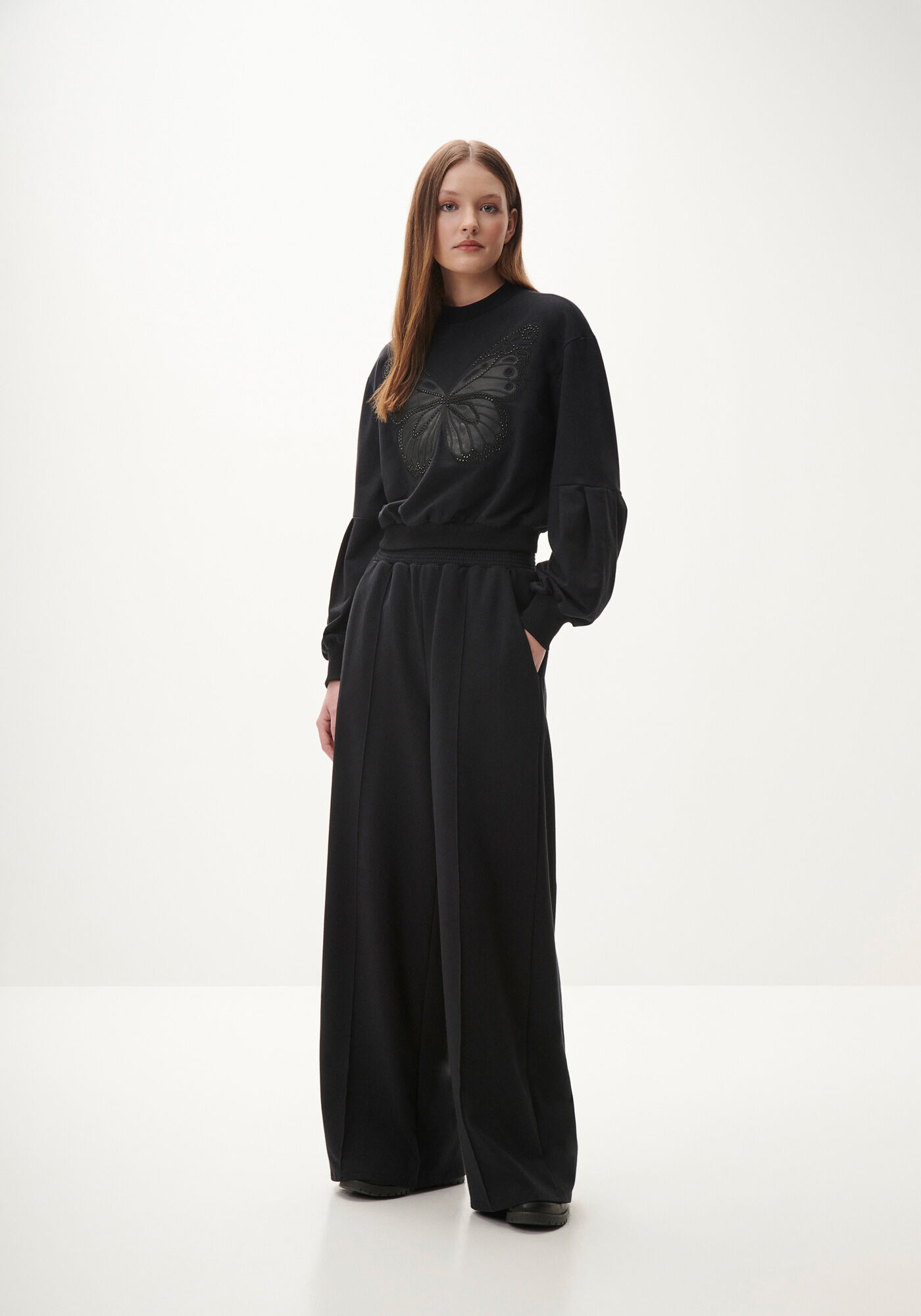 Cal&ccedil;a Pantalona em Molecotton com Nervuras, , large.