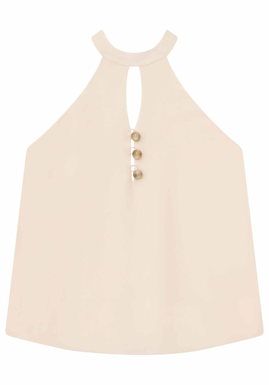 Blusa com Botões Seda, . Blusa com Botões Seda, , large.