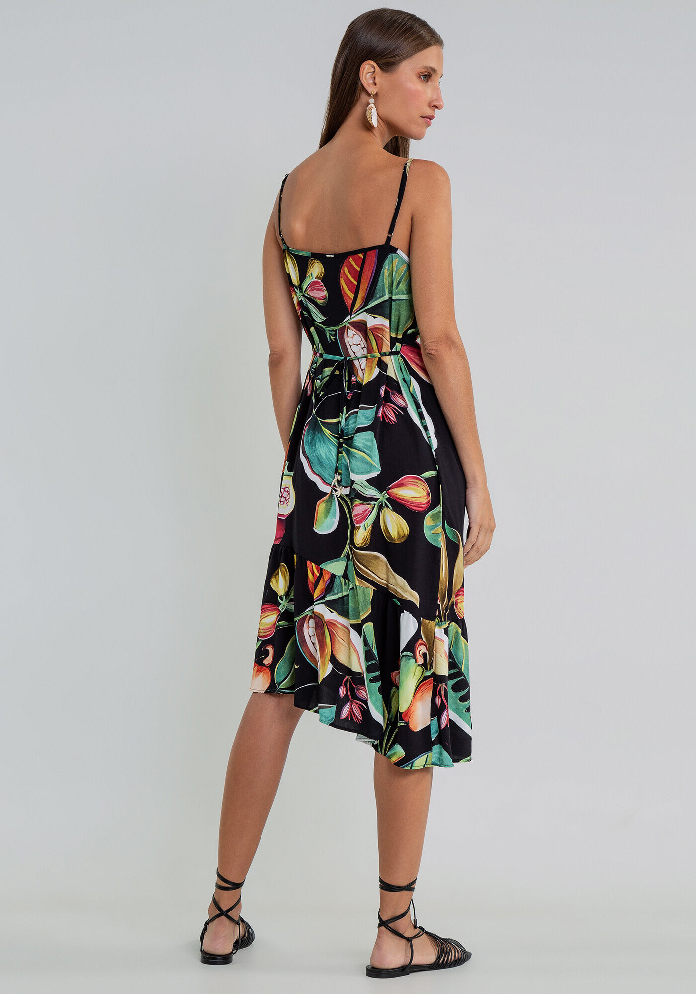 Vestido com Al&ccedil;as M&iacute;di Babado Corumbau, , large.