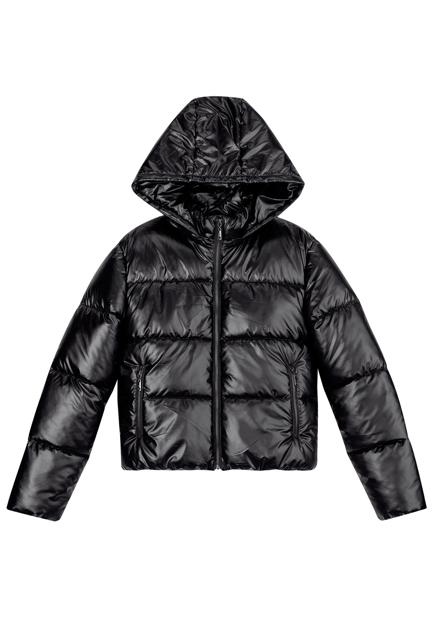 Jaqueta Puffer Vinil com Capuz, , large.