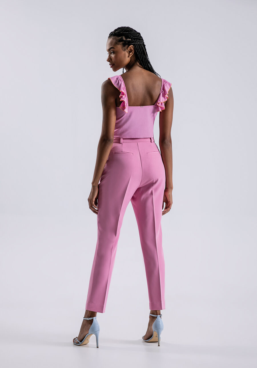 Blusa Cropped com Babados e Bordado, . Blusa Cropped com Babados e Bordado, , large.