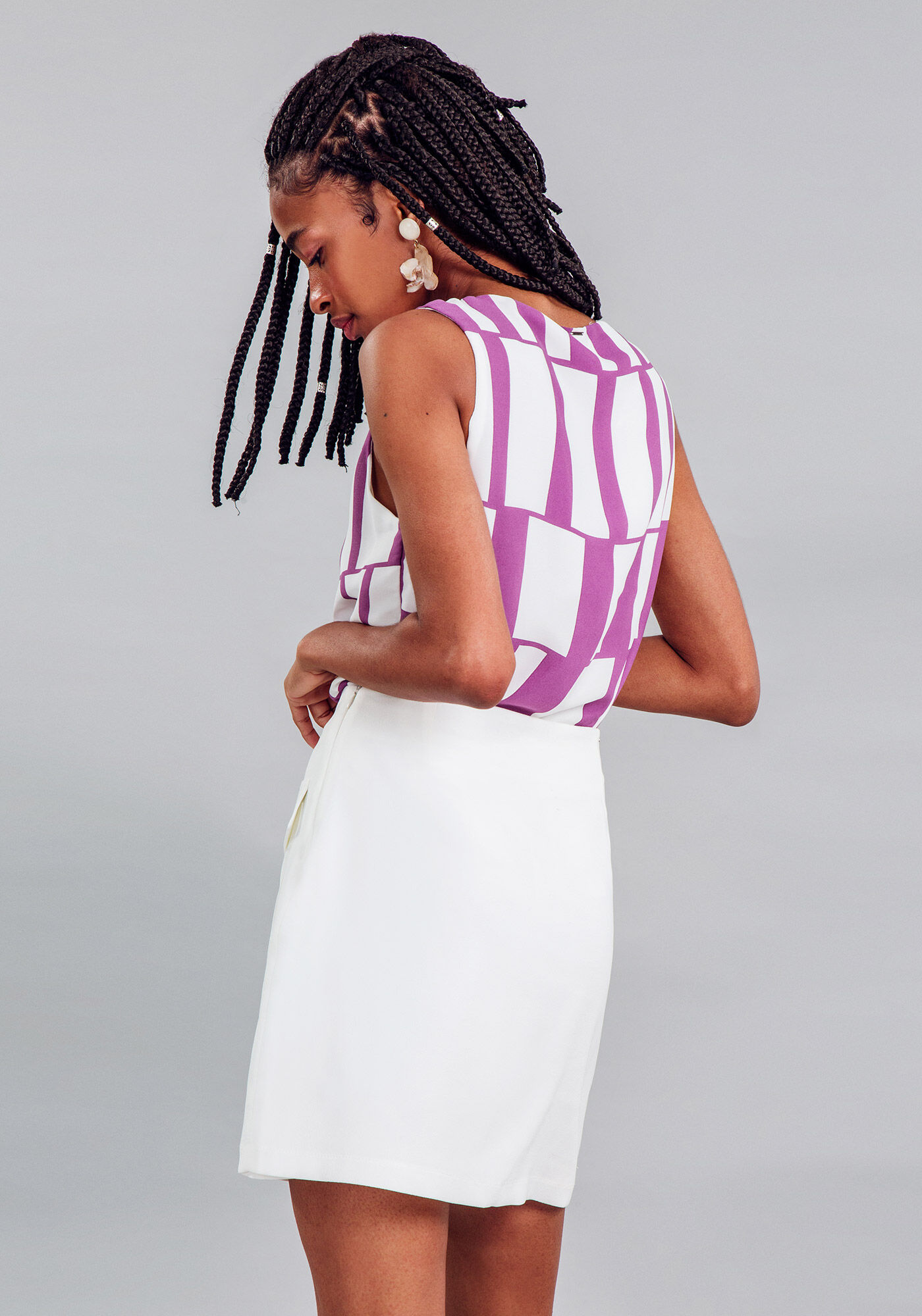 Blusa Tecido Crepe Chiffon, , large.