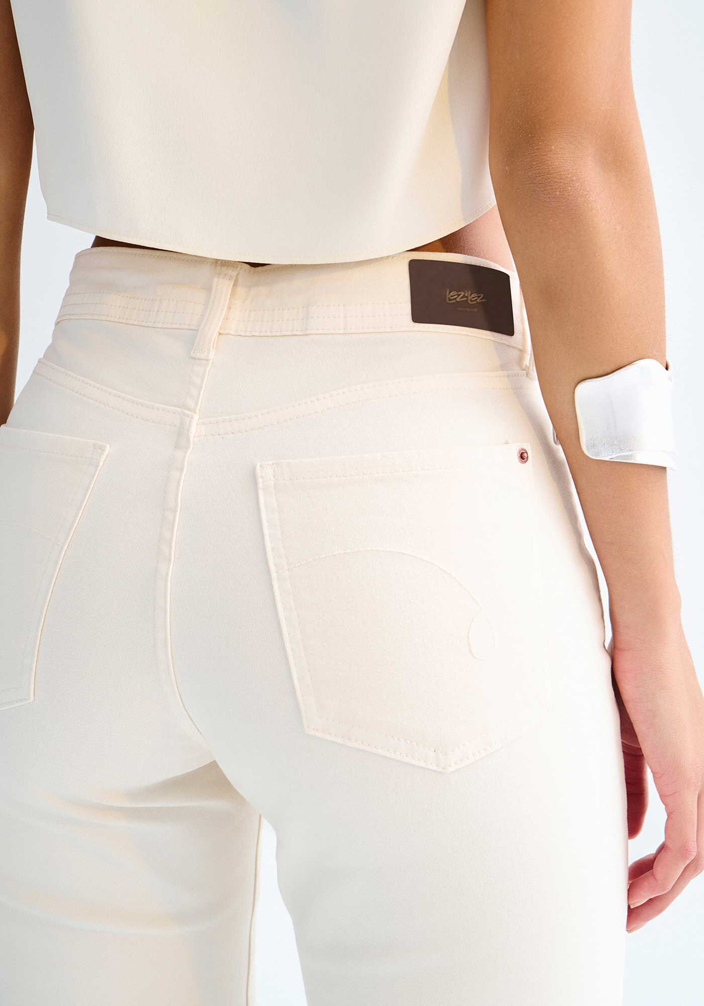 Cal&ccedil;a Sarja Boot Cut com Cintura Alta, , large.