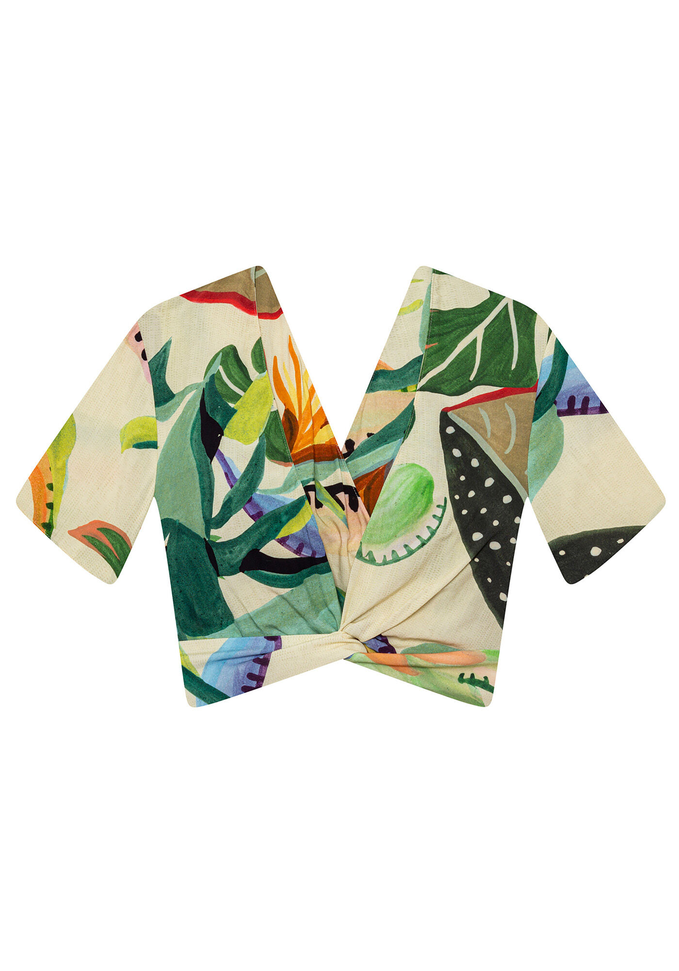 Blusa Cropped Tecido Rayon Bali, , large.