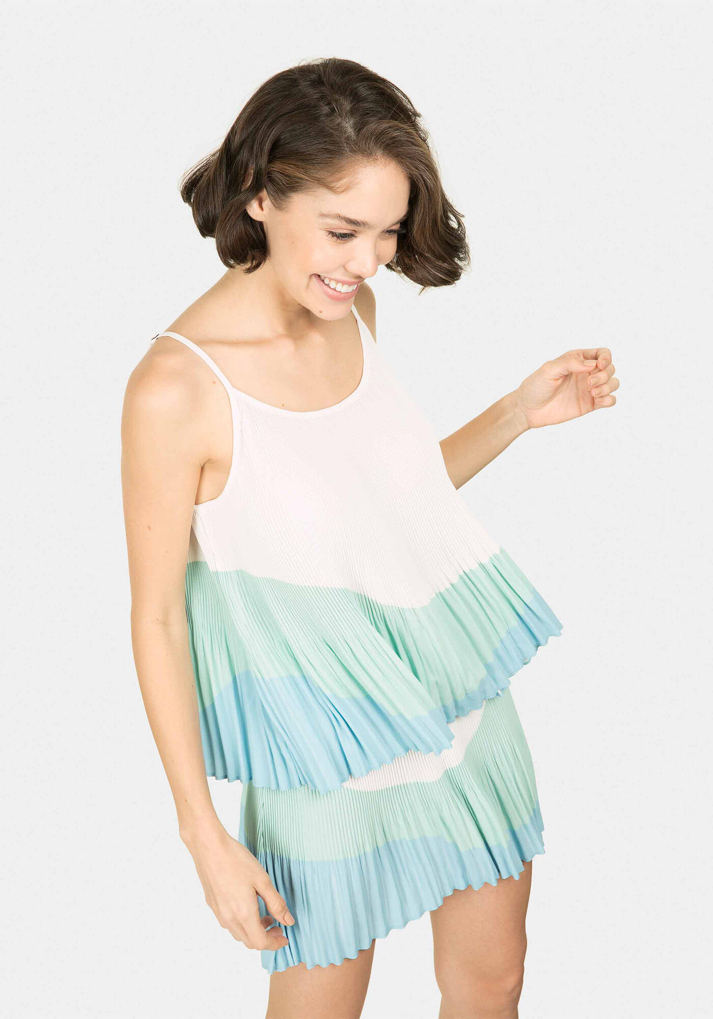 Blusa com Al&ccedil;as Plissada, , large.