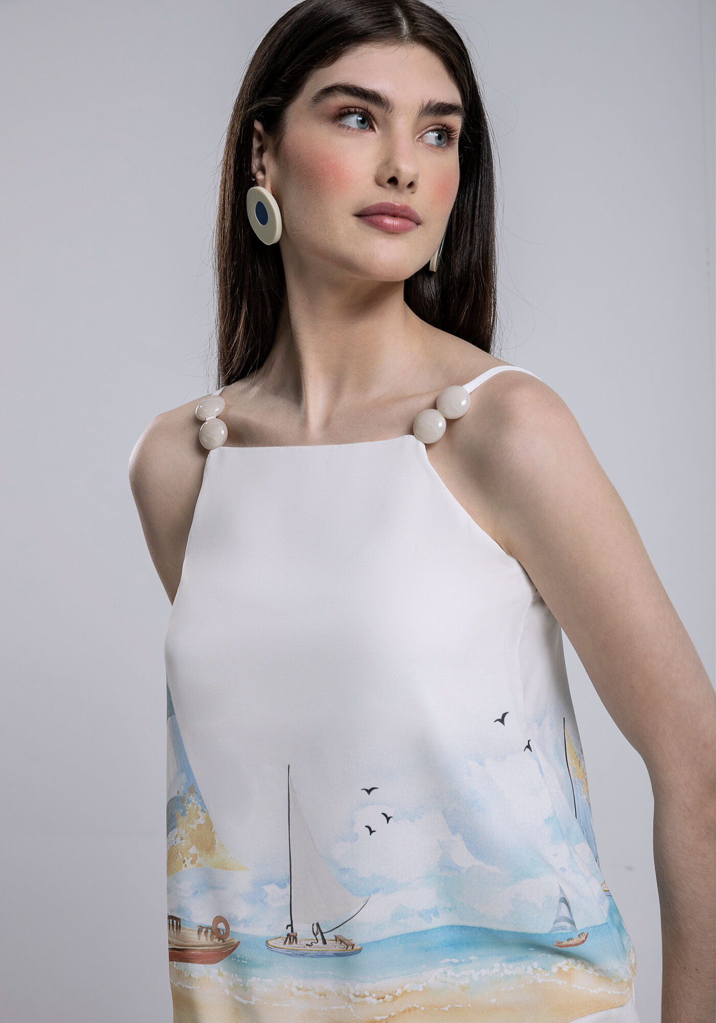 Blusa em Tecido Plano com Detalhe Al&ccedil;as, MARACAIPE, large.