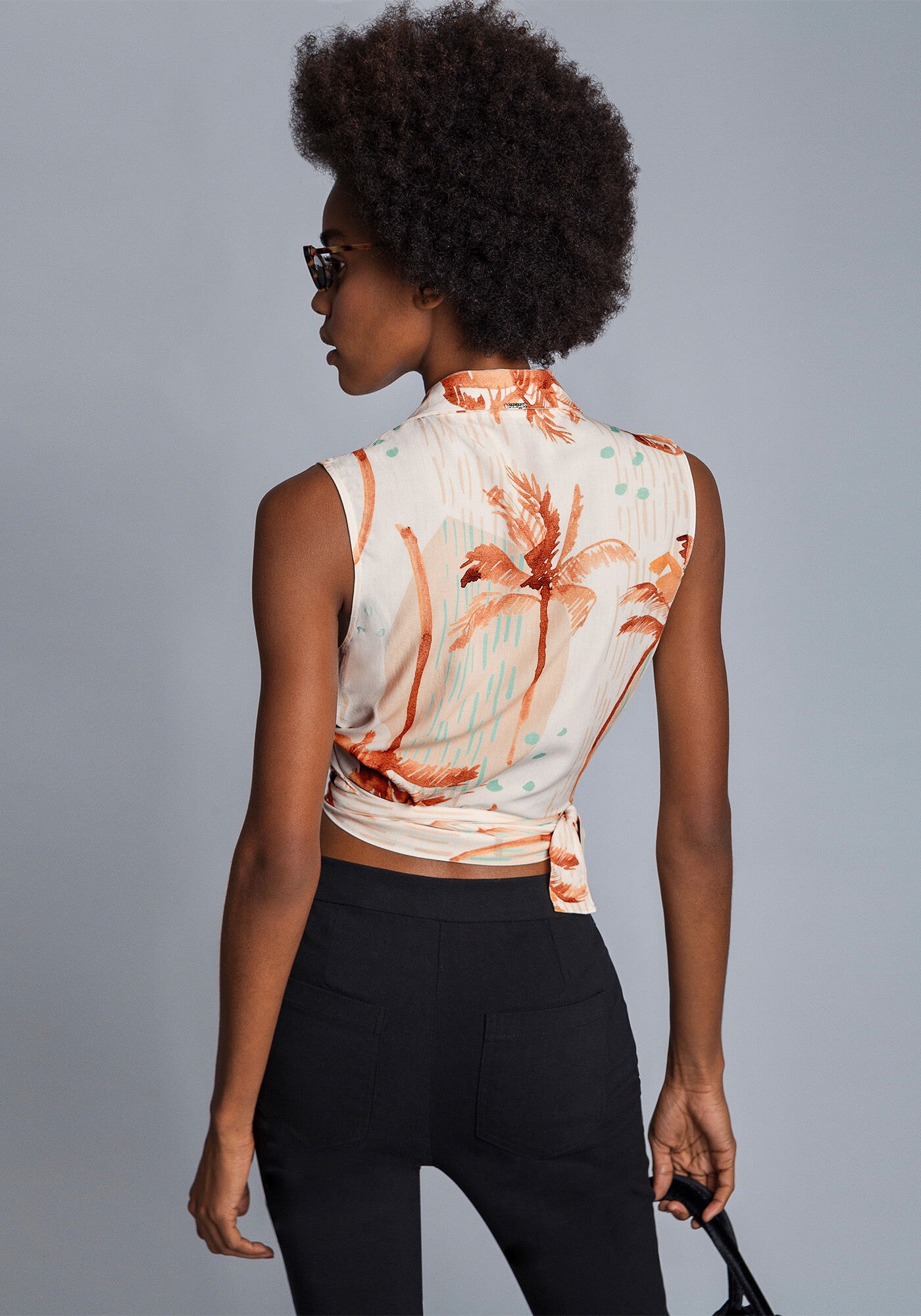 Blusa Cropped Transpassada, , large.