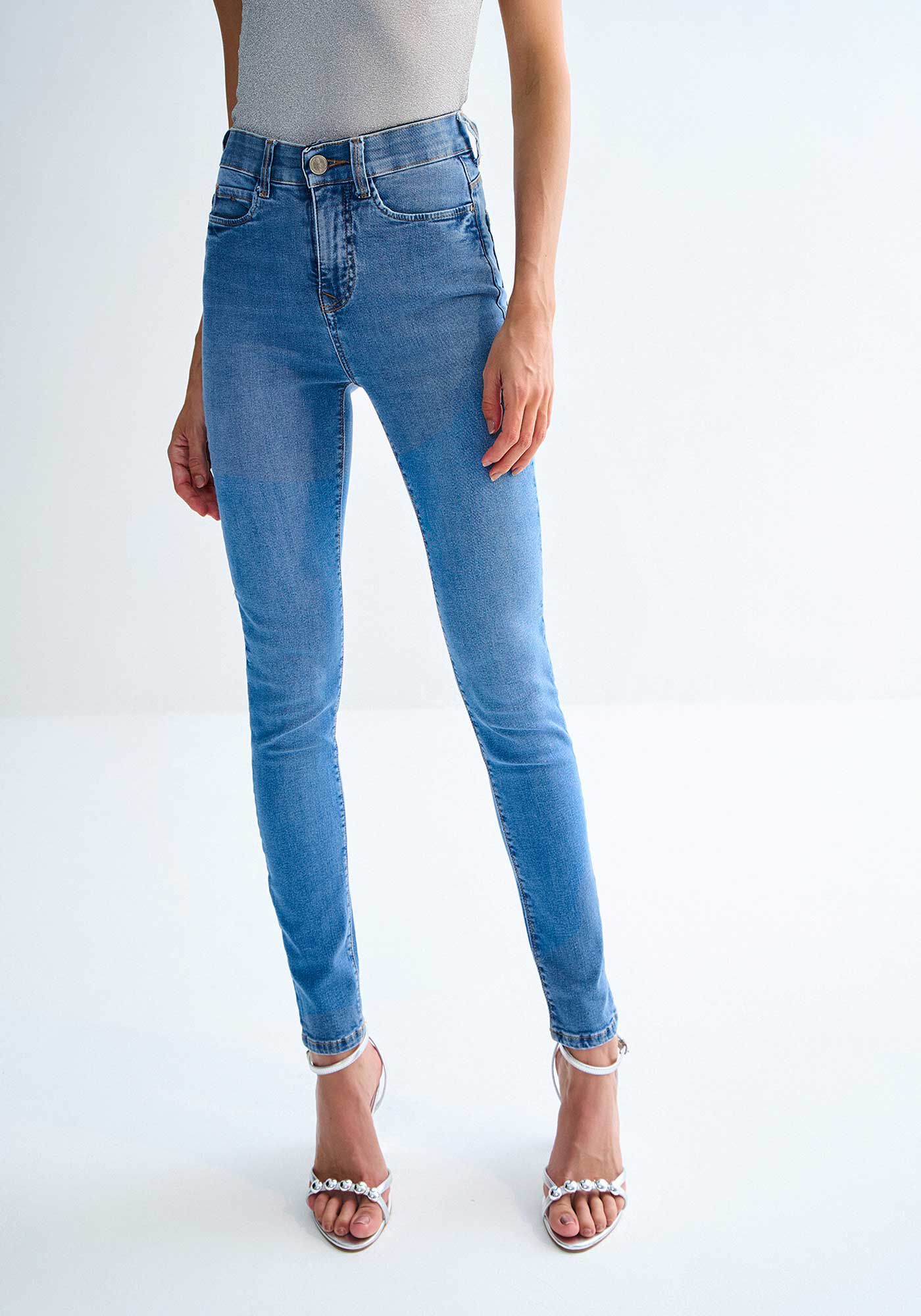 Cal&ccedil;a Jeans Skinny Cintura Alta Shaping Estonada, JEANS, large.