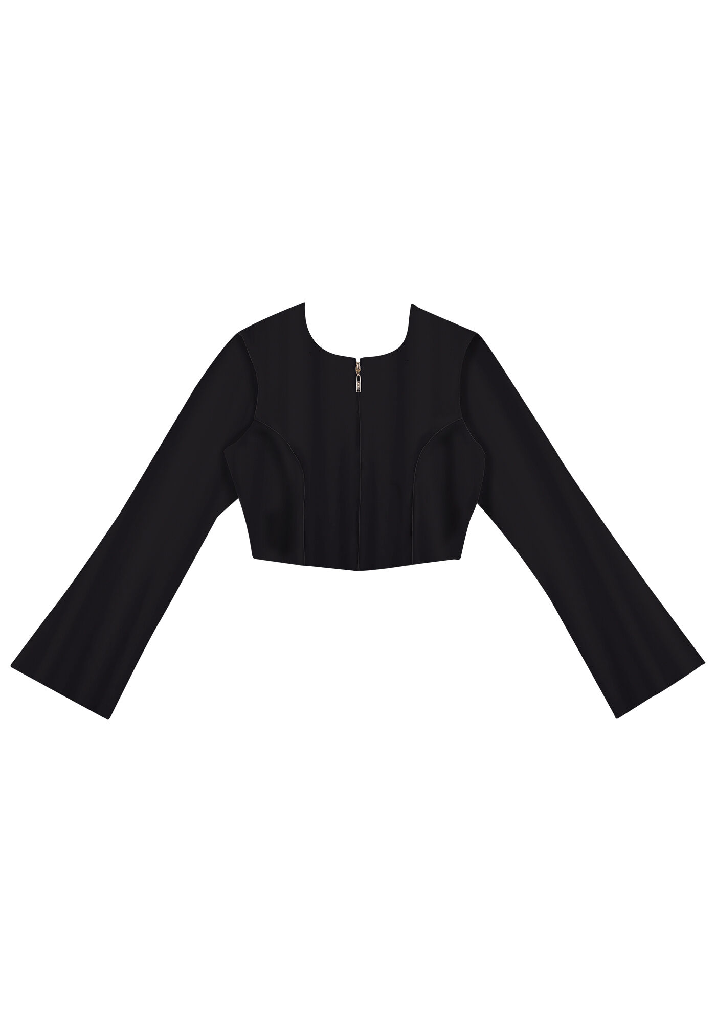 Jaqueta Cropped com Manga Longa Flare, , large.