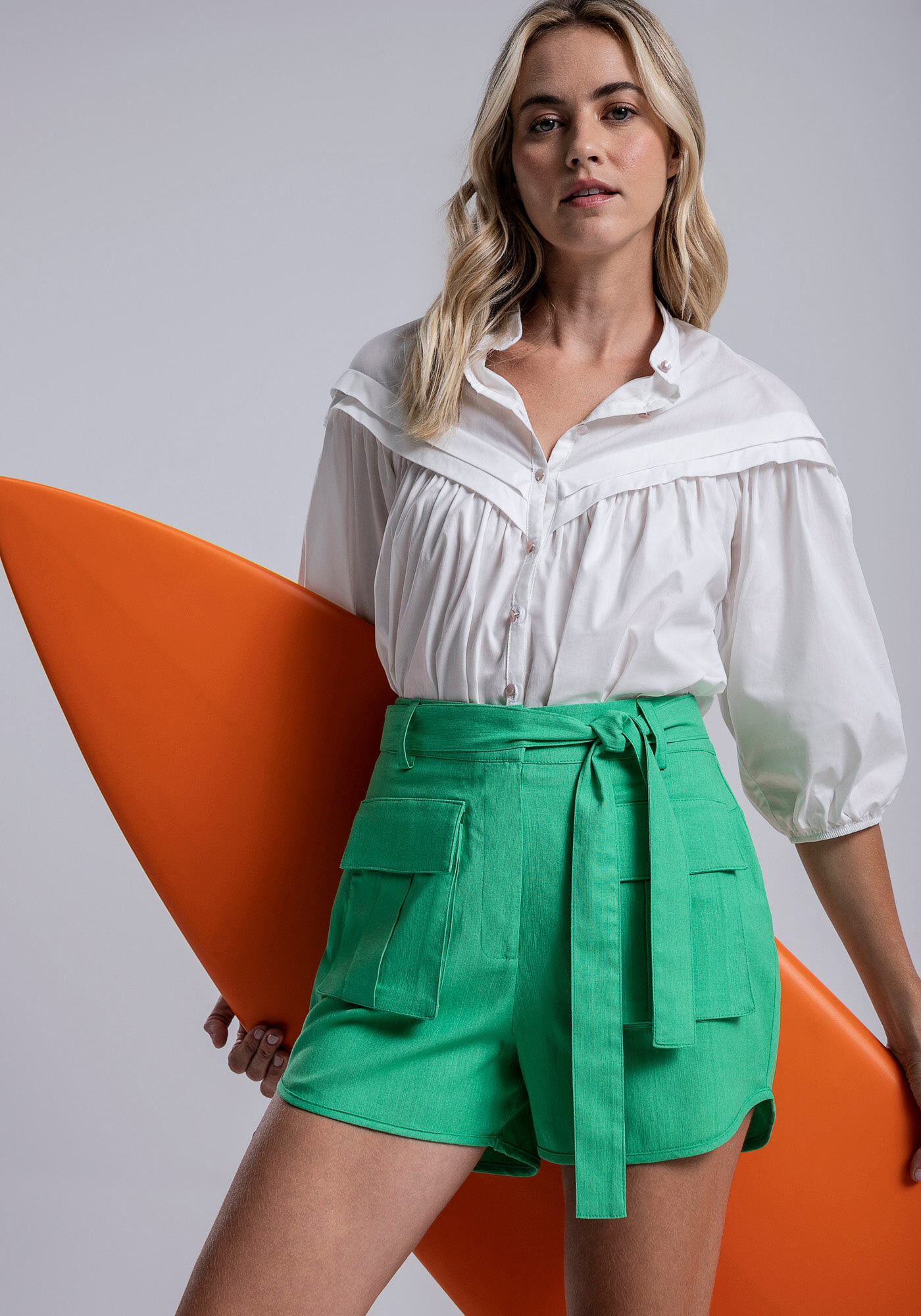 Shorts em Tecido Vast com Bolso Utilit&aacute;rio, , large.