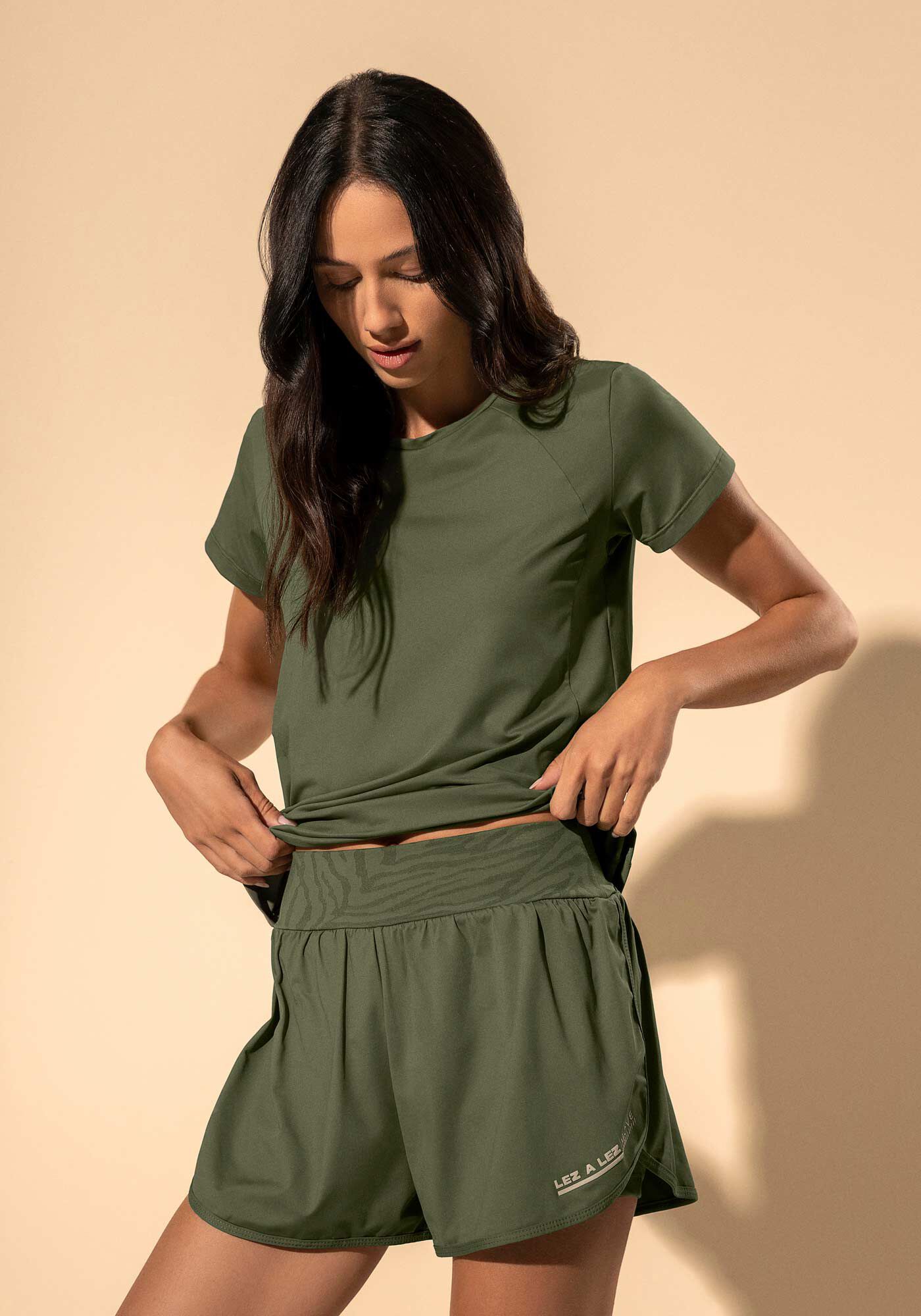 Shorts De Cintura M&eacute;dia Com Bolso Interno E Prote&ccedil;&atilde;o UV Move, , large.