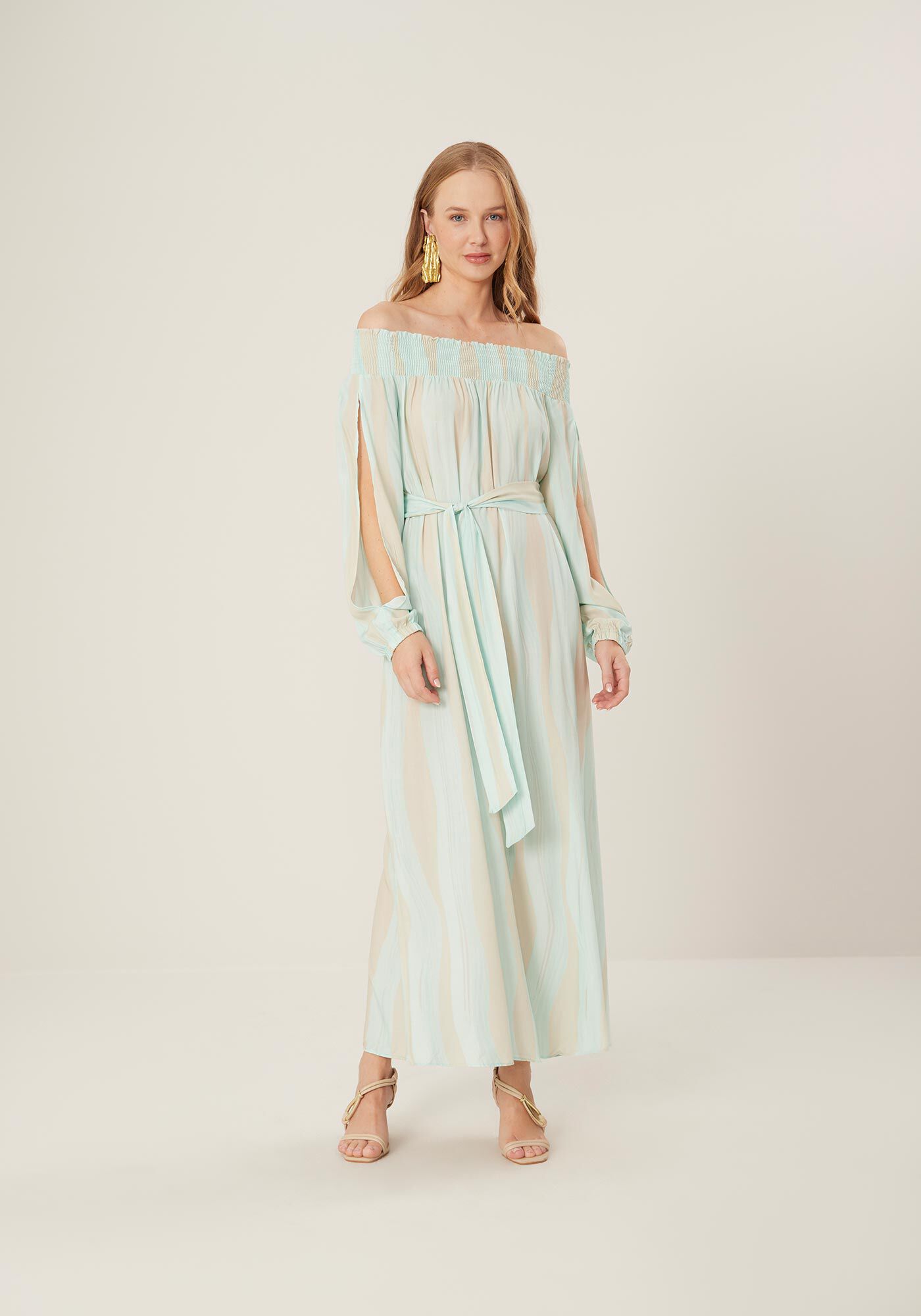 Vestido Midi em Viscose Estampado Ombro a Ombro, , large.