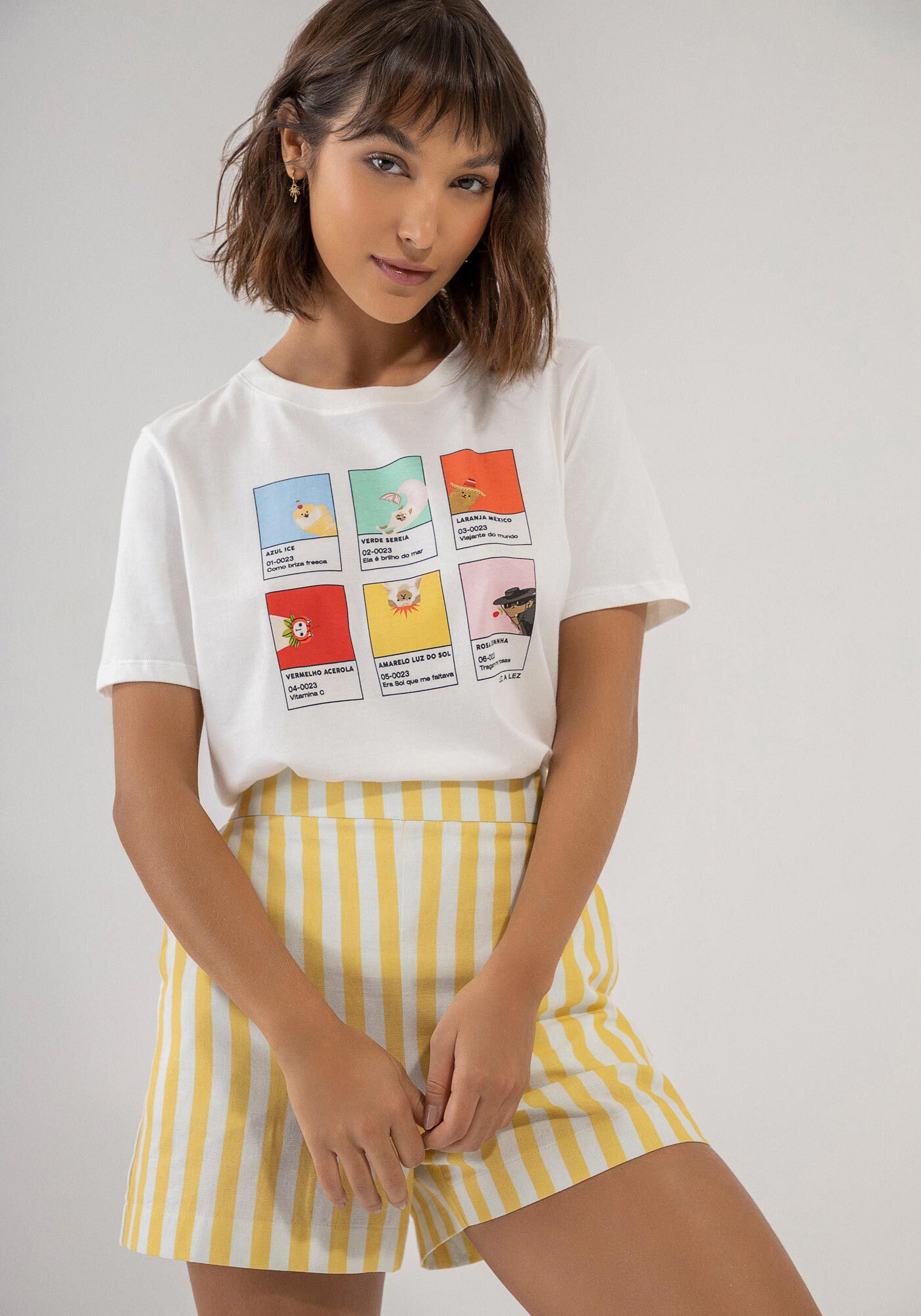 T-shirt Manga Curta em Malha Prime Estampada, , large.