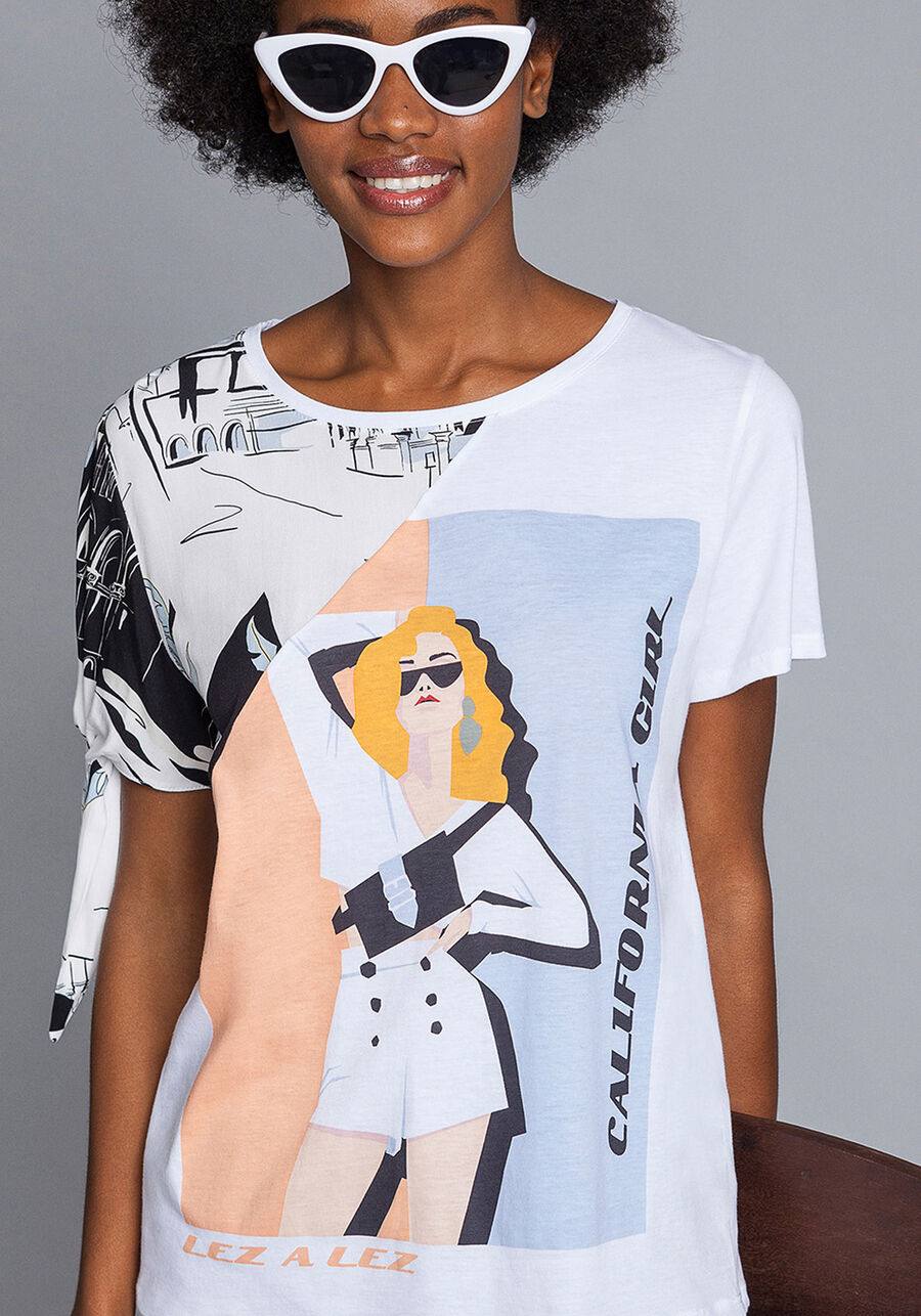 Blusa Estampada Recorte Manga, . Blusa Estampada Recorte Manga, , large.