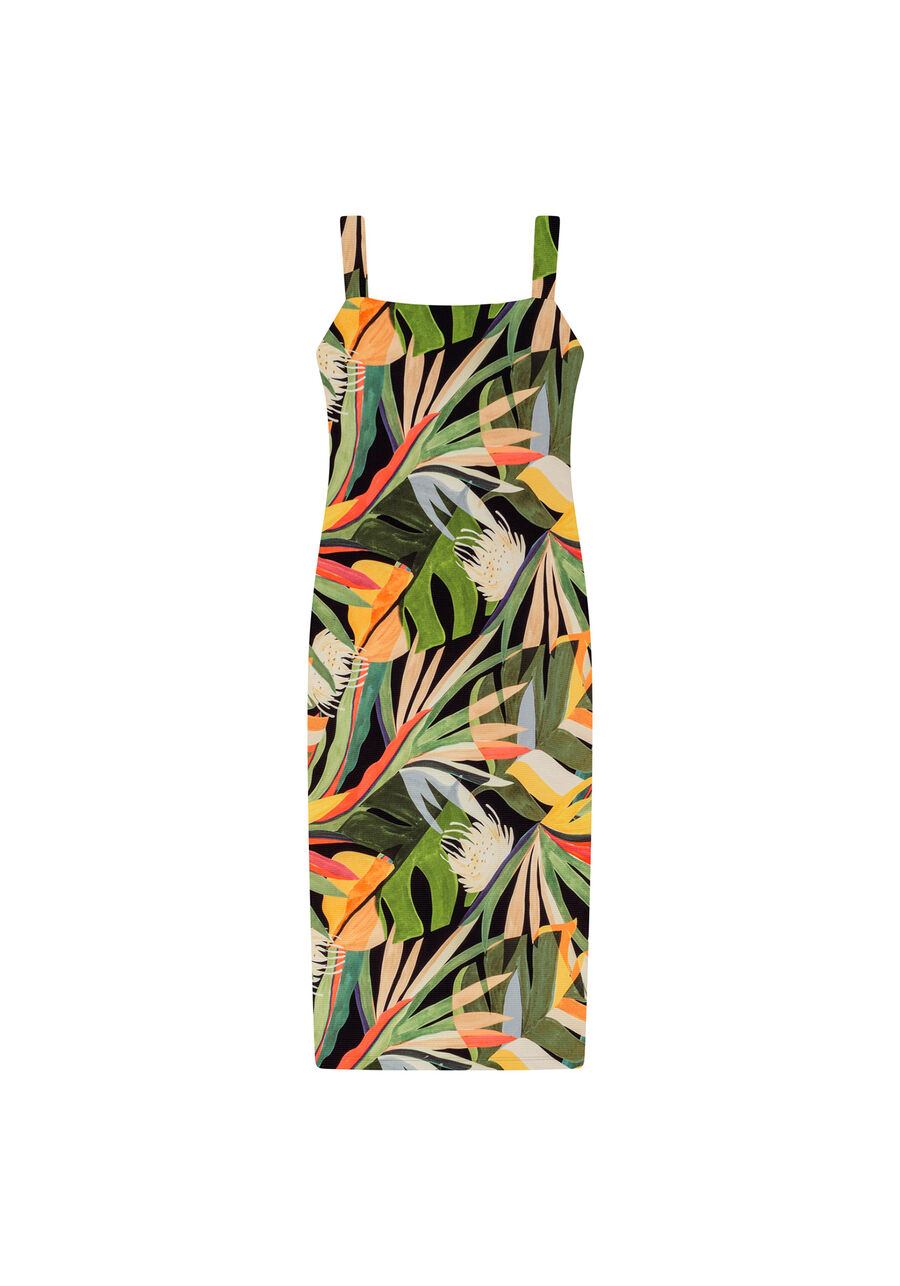 Vestido Mídi Justo Fenda Estampa, . Vestido Mídi Justo Fenda Estampa, , large.