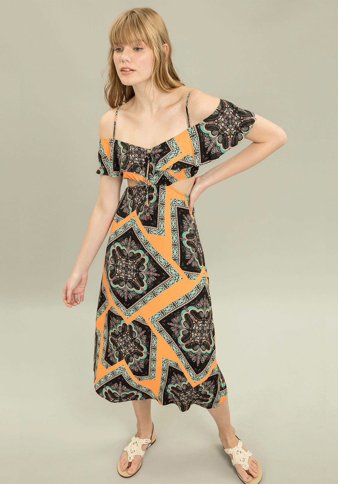 Vestido M&iacute;di Estampa, , large.