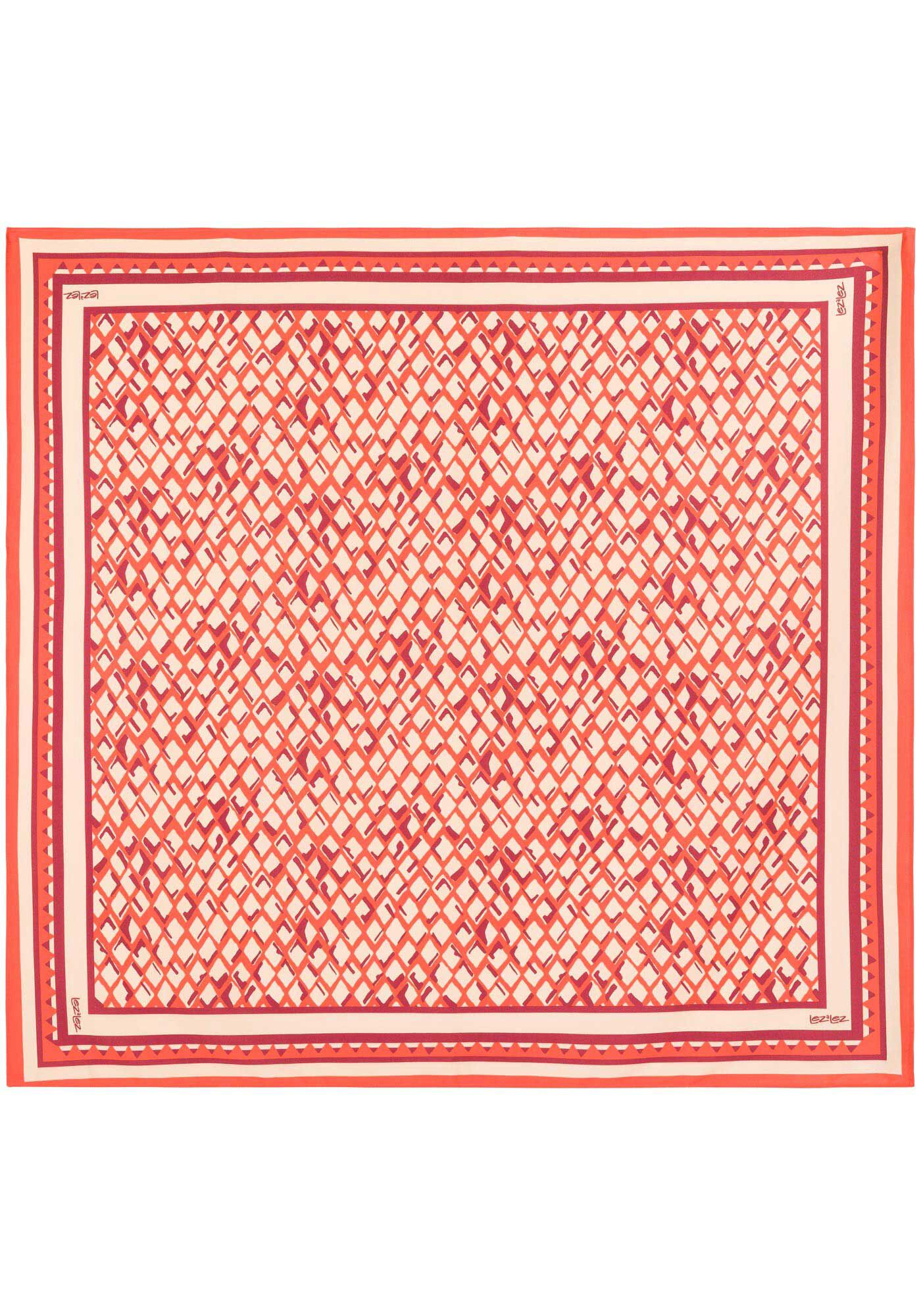 Len&ccedil;o Estampado Em Tecido Plano, CONTINUOUS LARANJA, large.