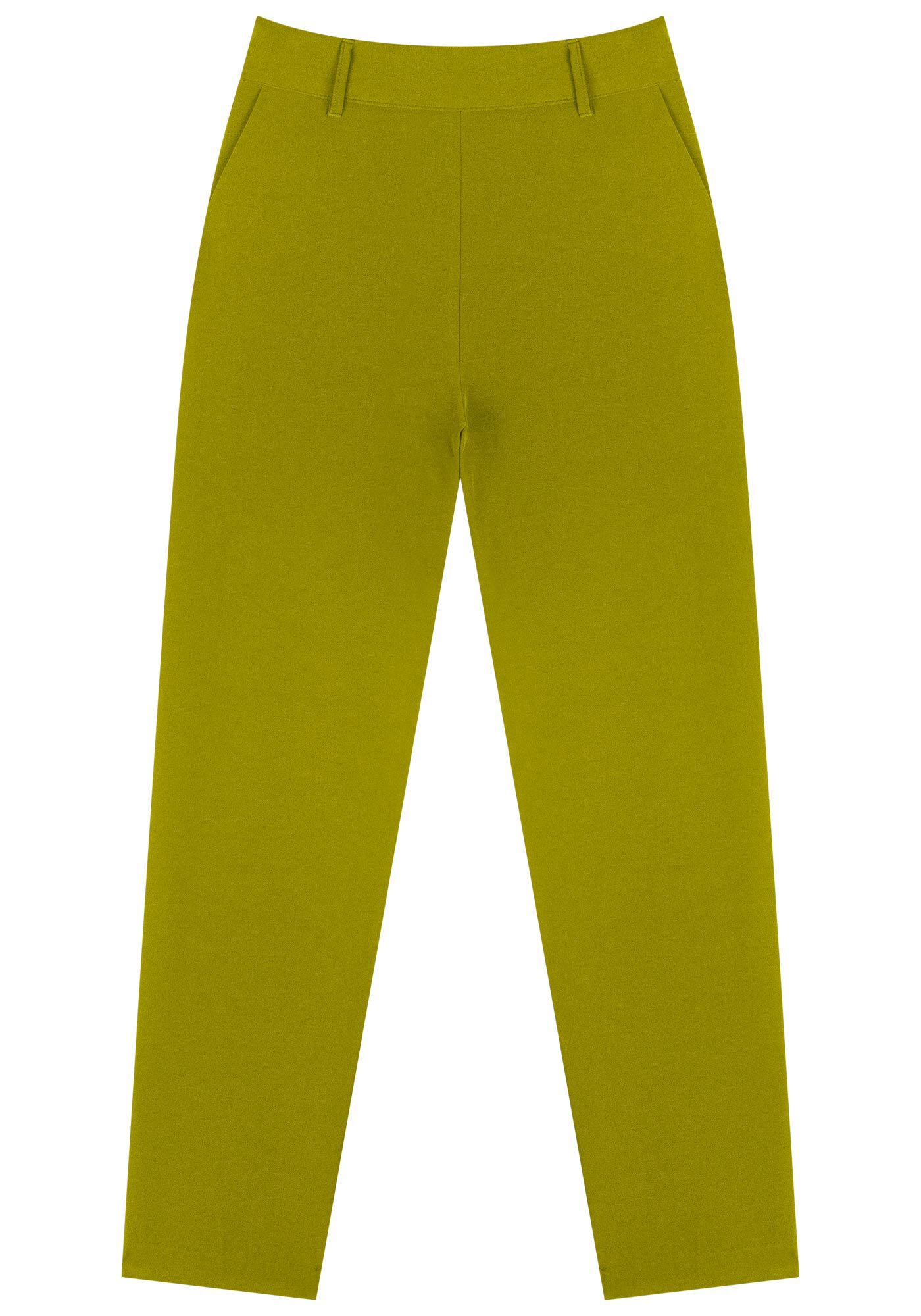 Cal&ccedil;a Carrot Em Alfaiataria Com Cintura Alta E Bolsos, , large.