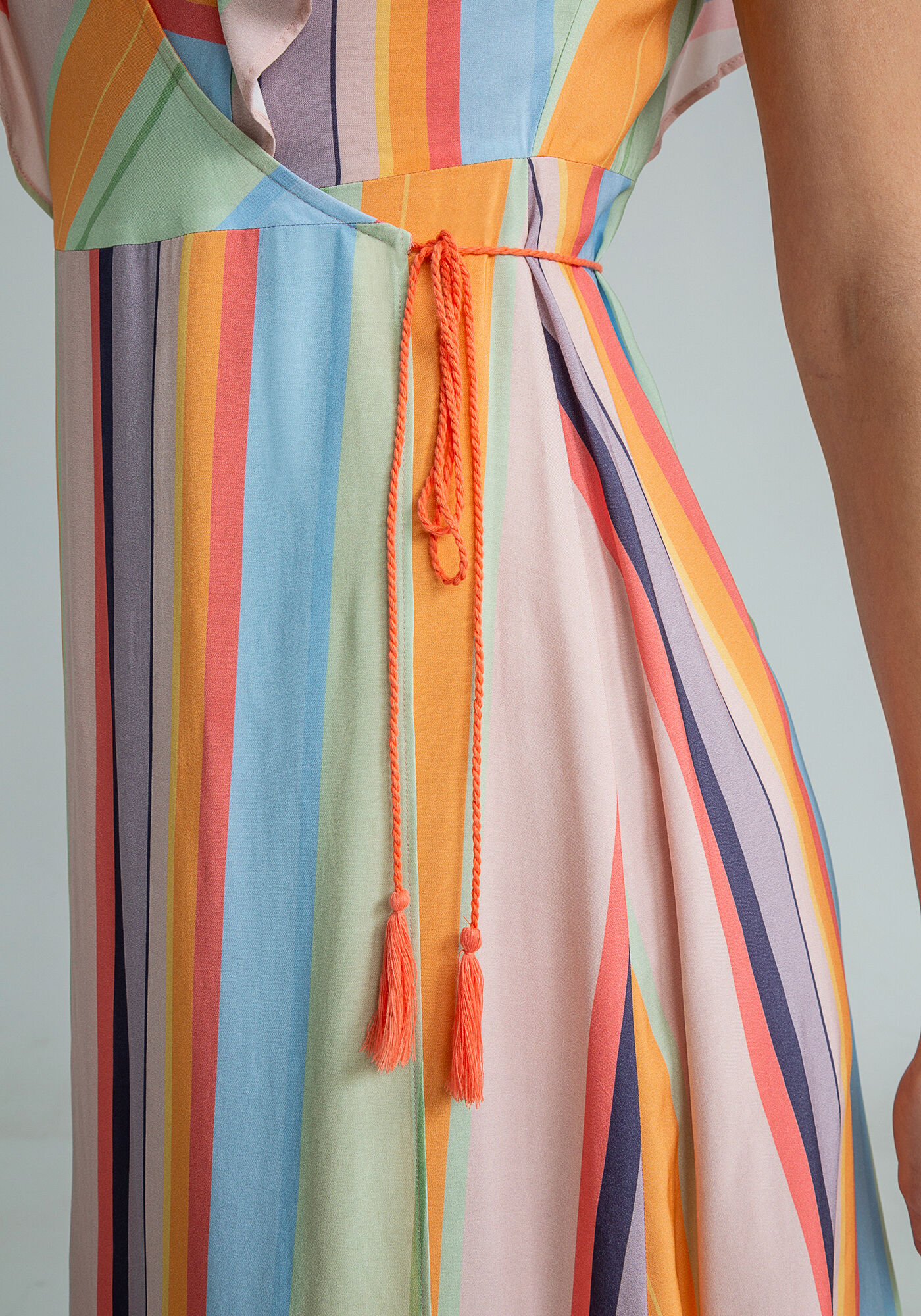 Vestido Midi Transpassado Estampado, , large.