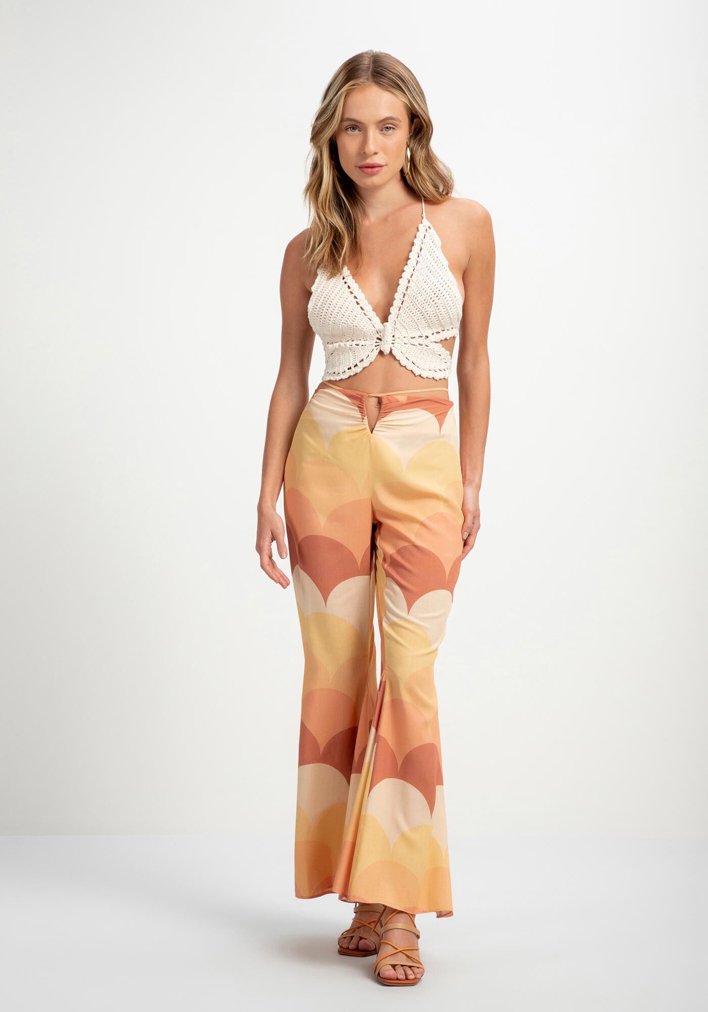 Blusa Cropped em Tric&ocirc; Borboleta, , large.