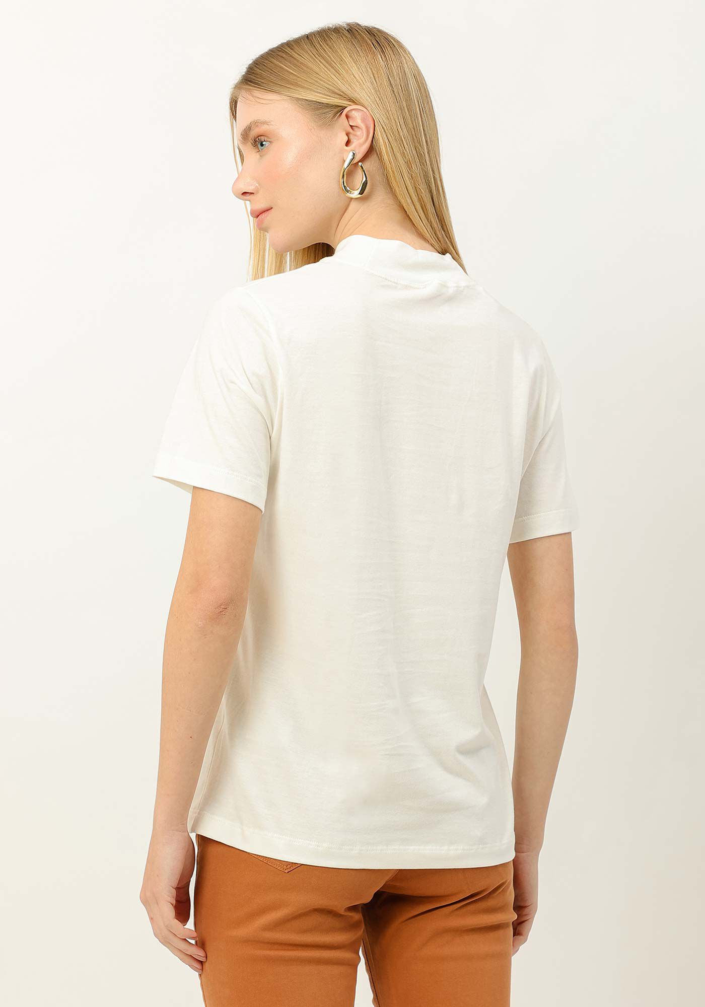 T-shirt em Malha Prime com Estampa Aveludada, , large.