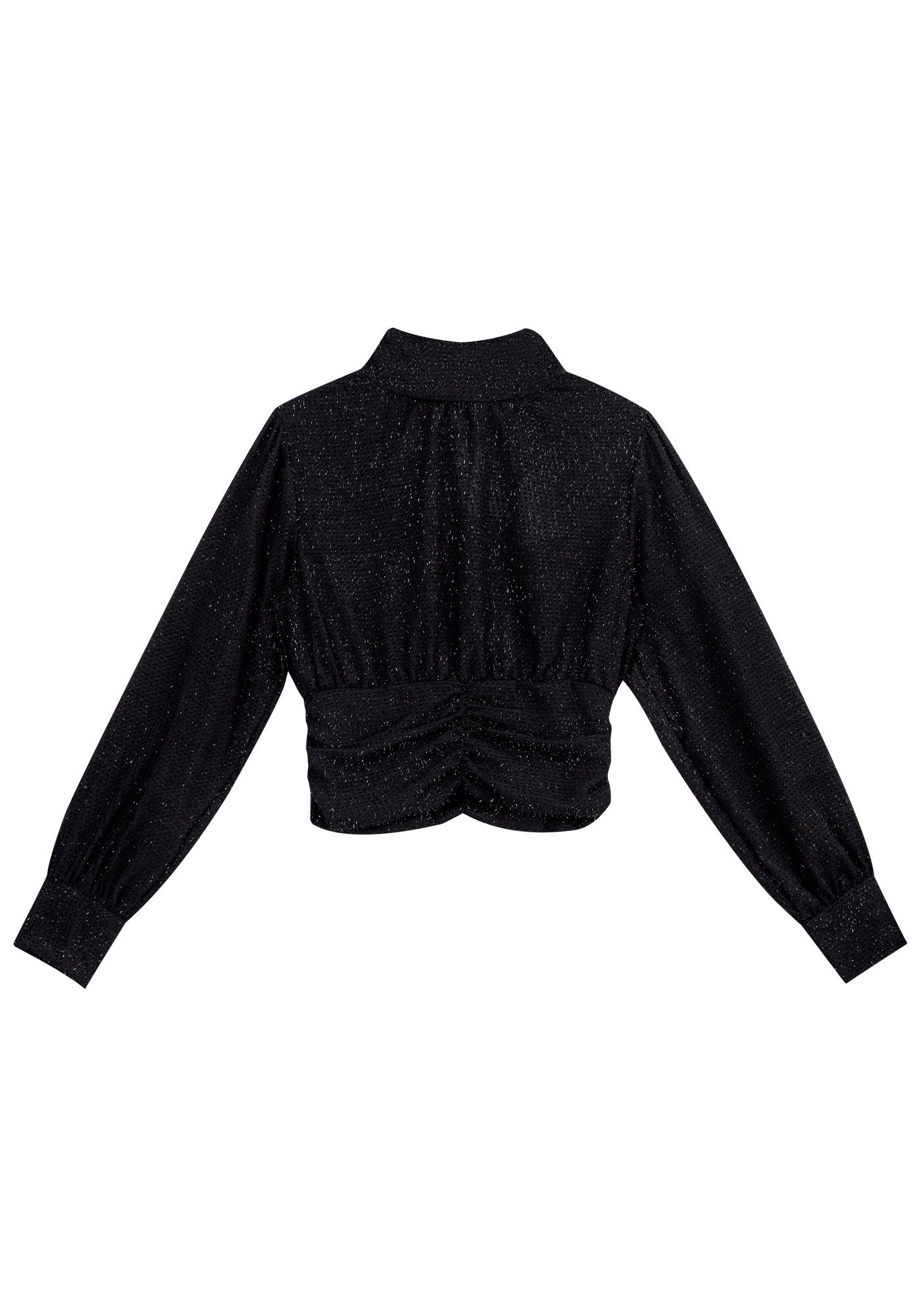 Blusa Manga Longa com Gola Alta e Brilho, , large.