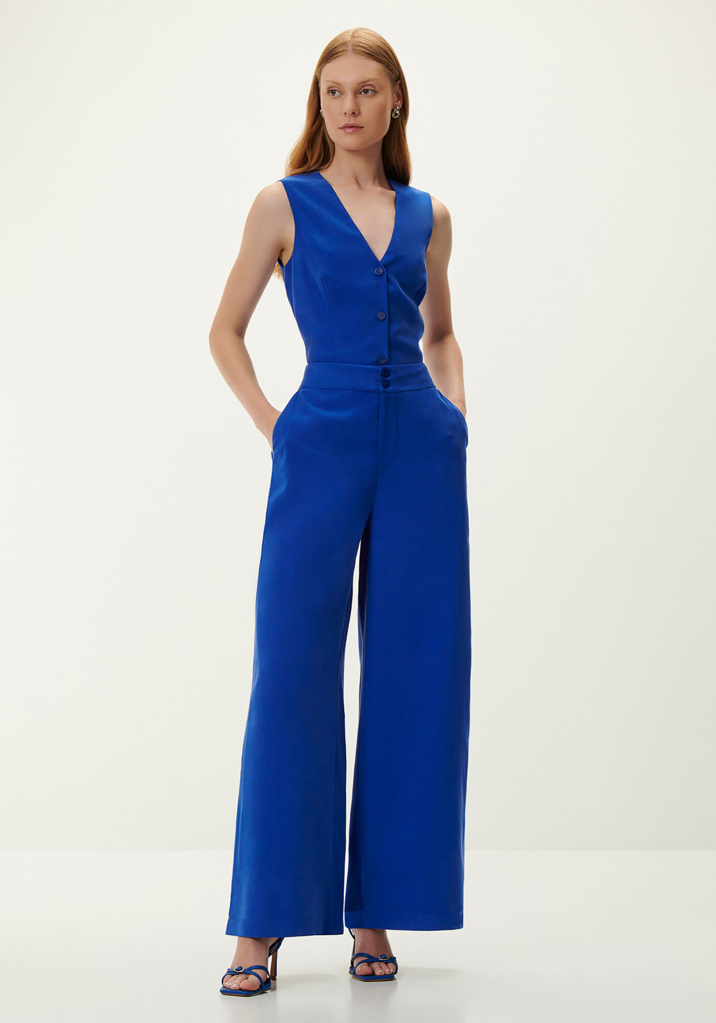 Cal&ccedil;a Alfaiataria com Cintura Alta, , large.