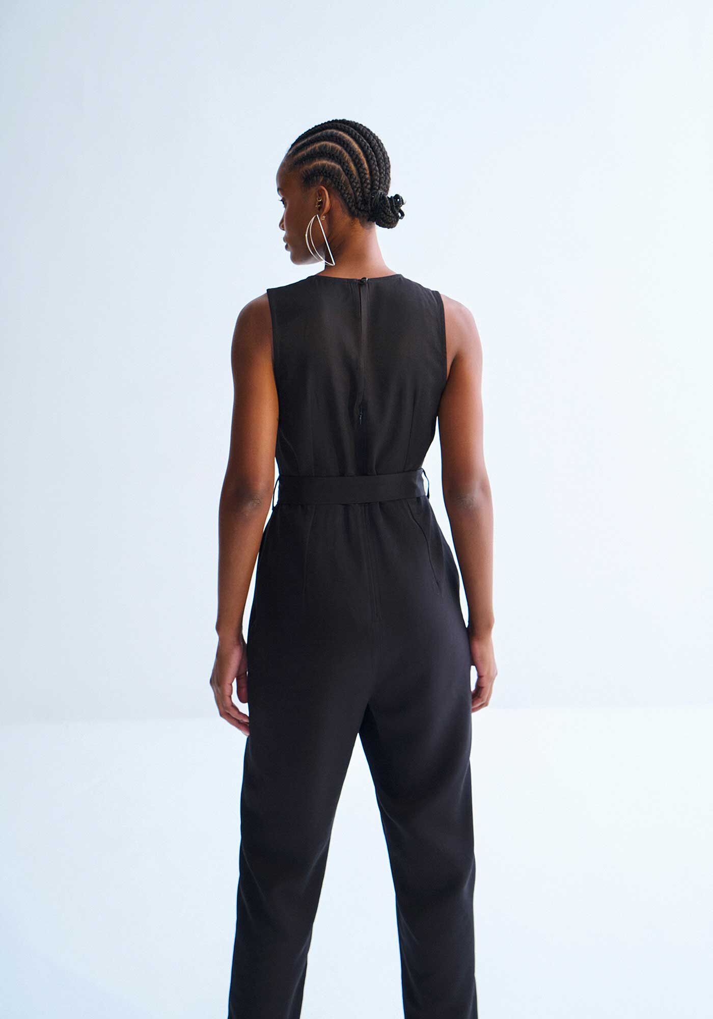 Macac&atilde;o Longo Alfaiataria Decote V com Cinto, , large.