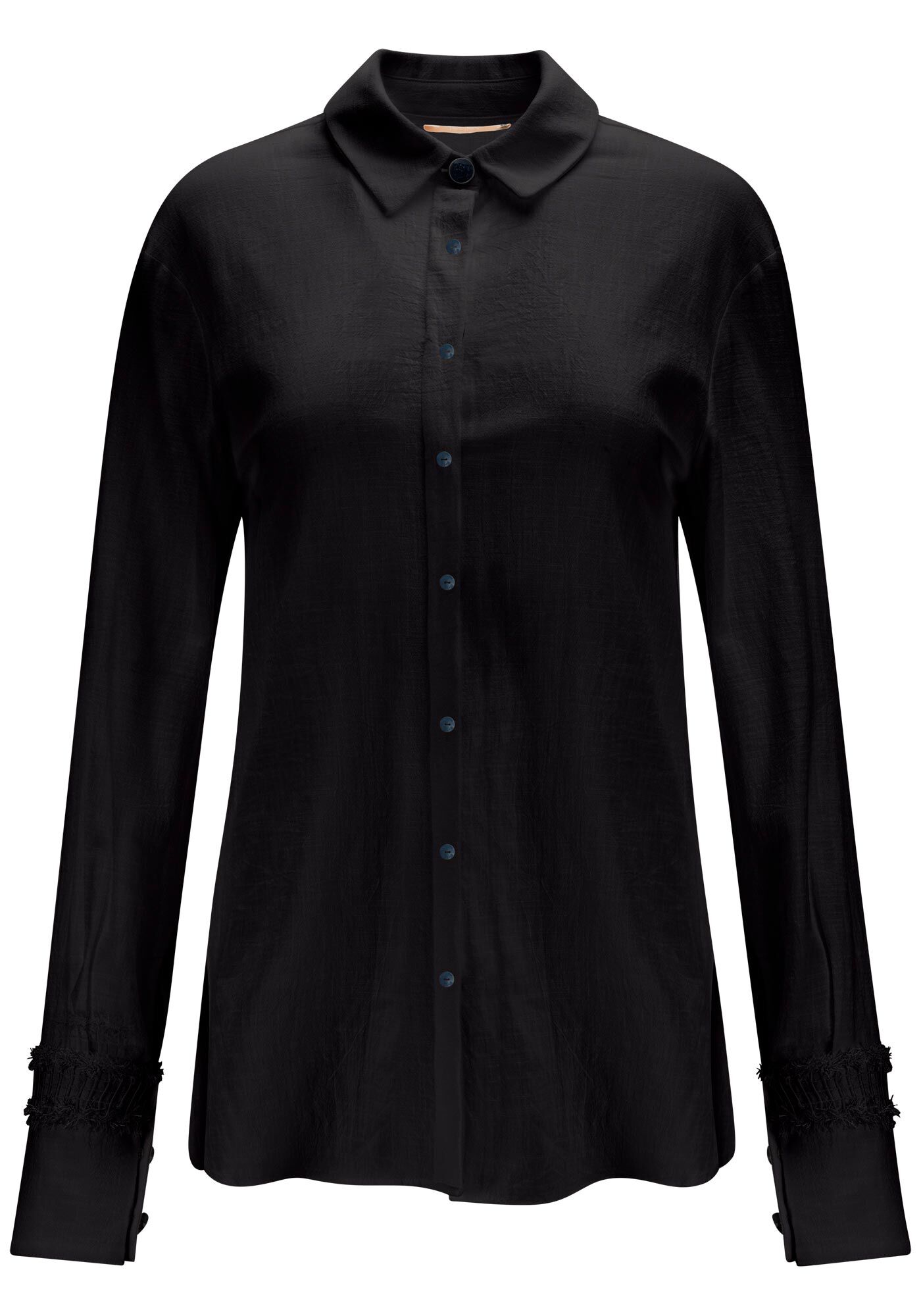 Camisa Alfaiataria em Cotton Rustic com Detalhe Manga, , large.