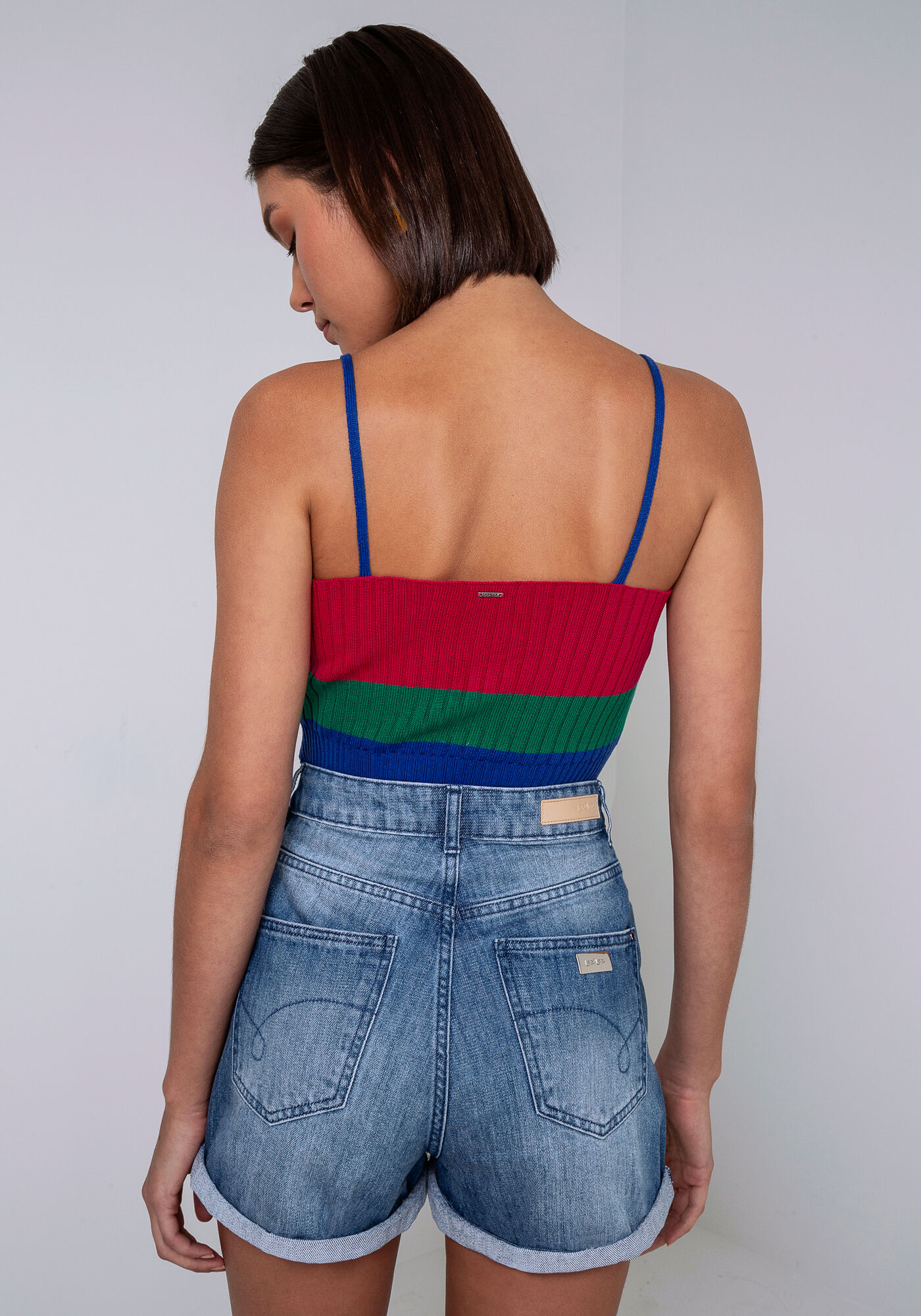 Shorts Jeans Mom com Cintura Alta, , large.