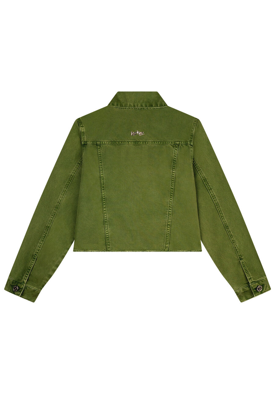 Jaqueta Sarja Estonada com Barra Desfiada, VERDE AGENA. Jaqueta Sarja Estonada com Barra Desfiada, VERDE AGENA, large.