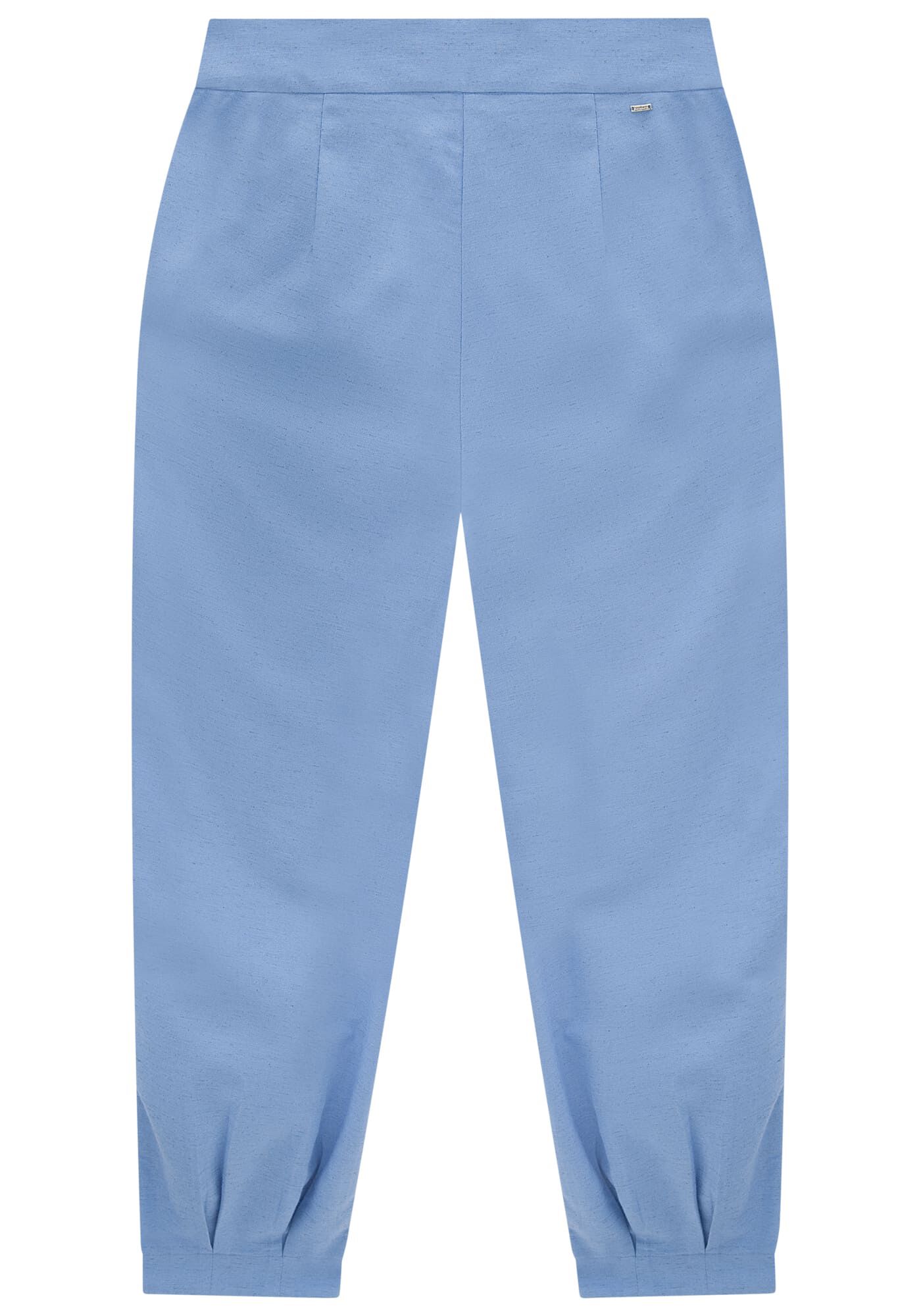 Cal&ccedil;a Carrot com Cintura Alta e Pregas, , large.