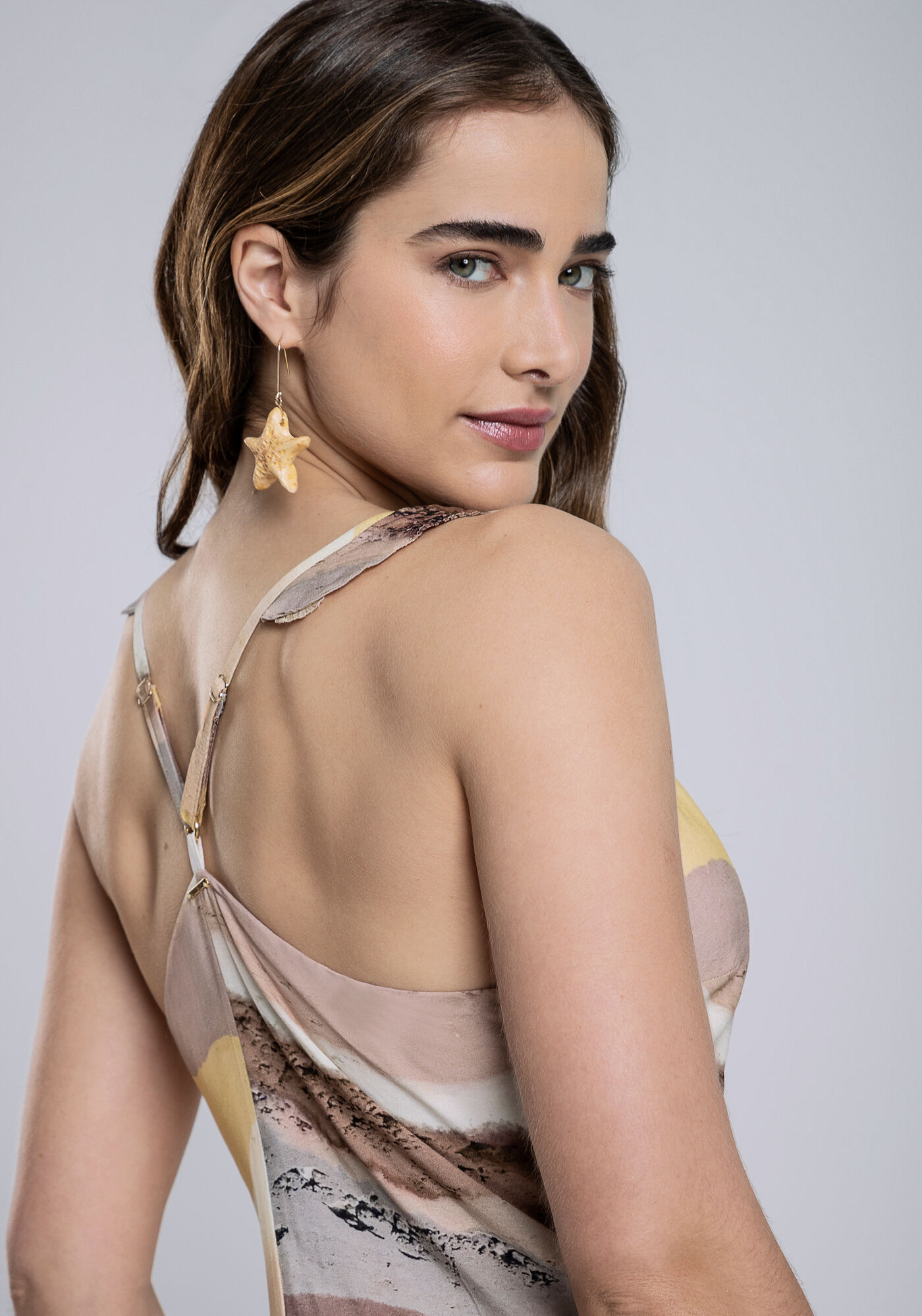 Vestido Longo em Viscose com Babado Al&ccedil;as, , large.