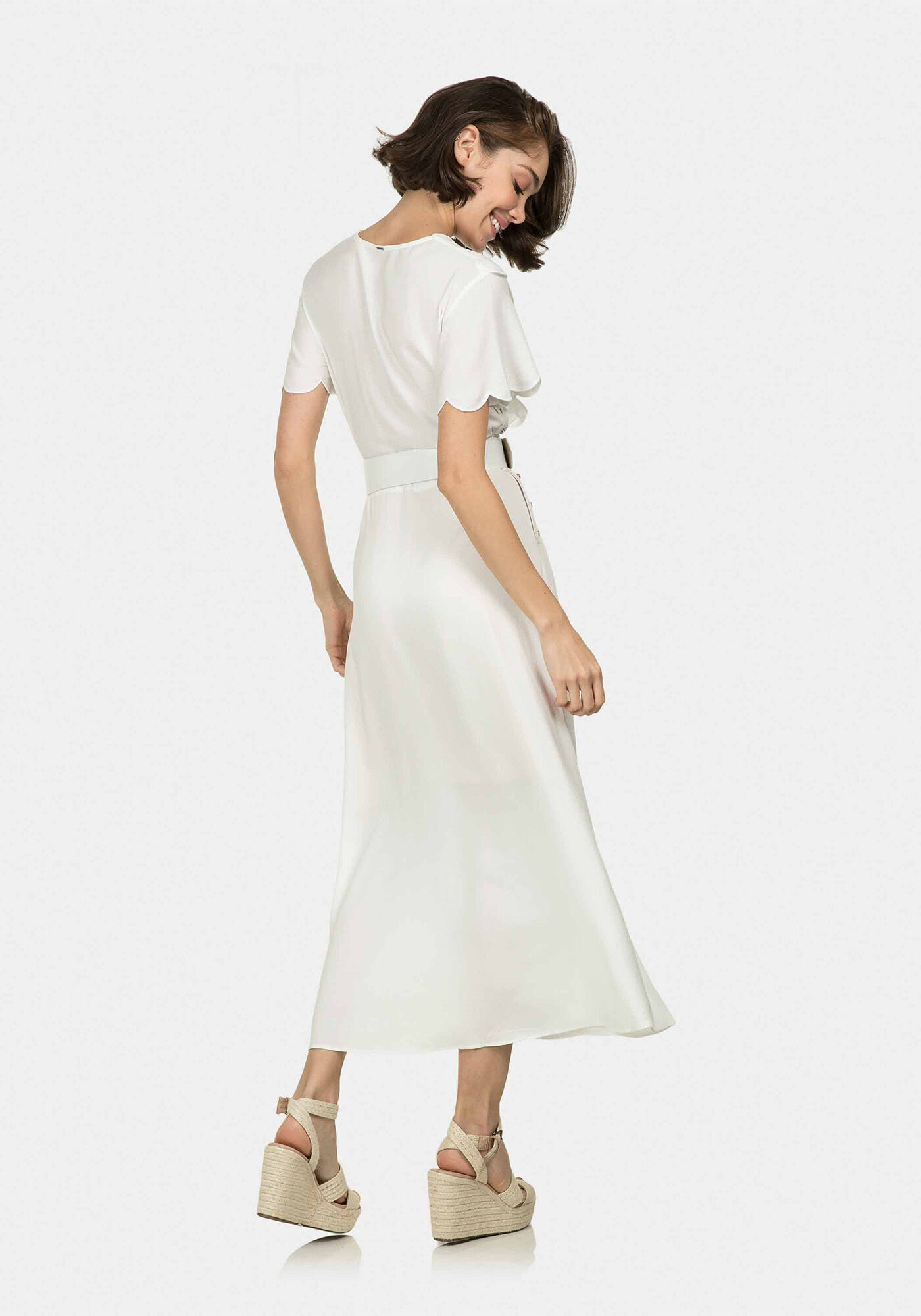 Vestido M&iacute;di Bordado Amarelo Caramelo, , large.