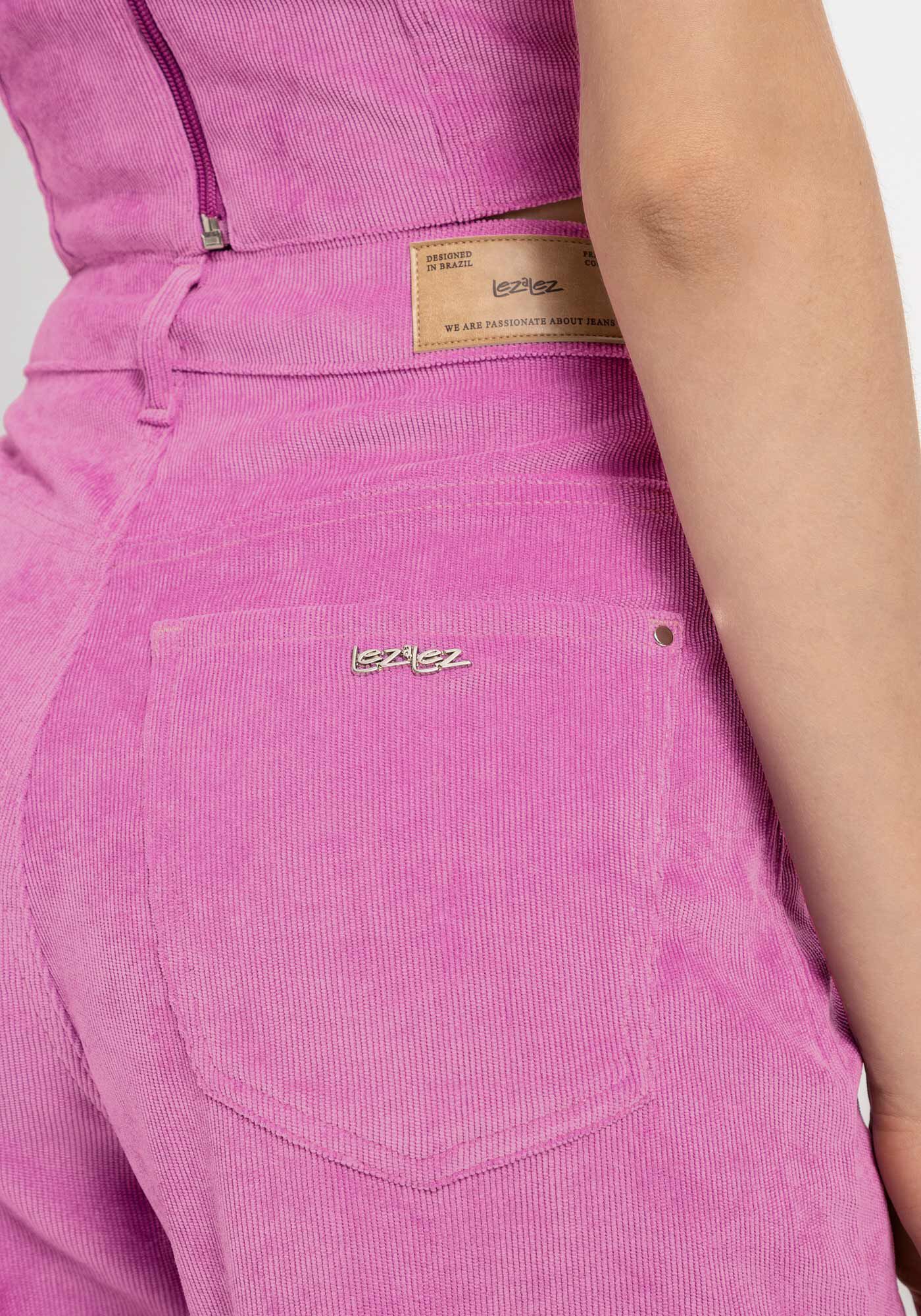 Cal&ccedil;a Wide Leg em Veludo Cotel&ecirc; Super Alta, , large.