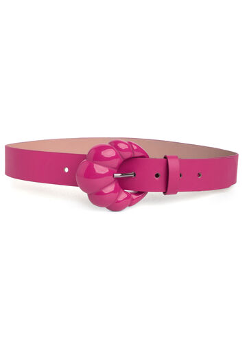 Cinto de Cintura Médio com Fivela Conchas, ROSA HIGH PINK, large.