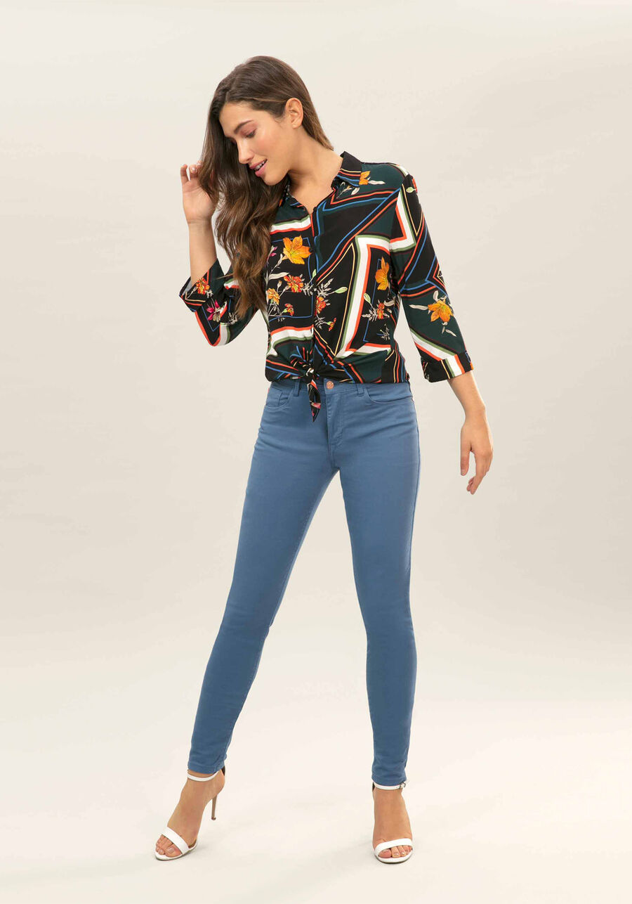 Camisa Com Manga 3/4 Estampa Manton, . Camisa Com Manga 3/4 Estampa Manton, , large.