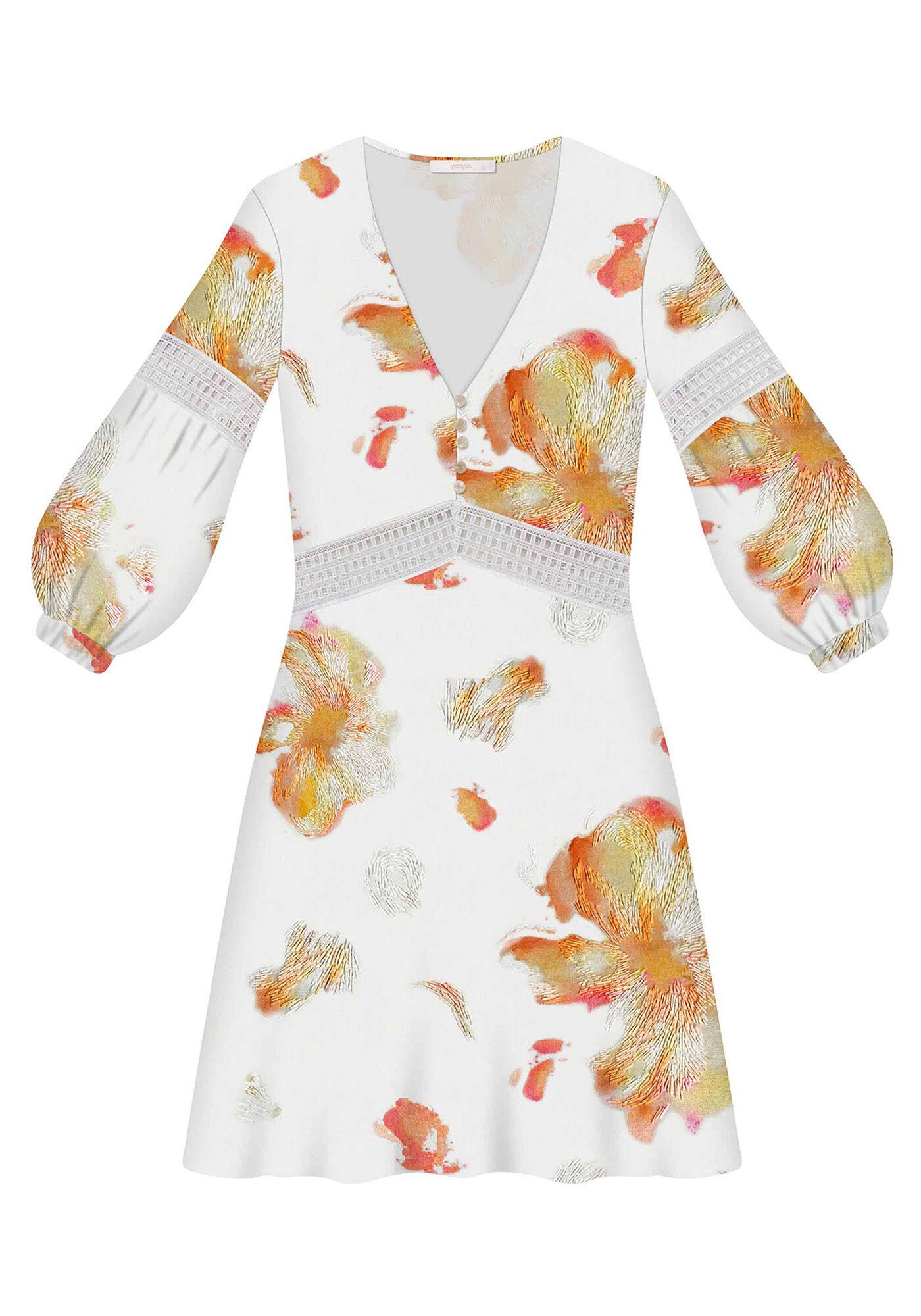 Vestido Tecido Rayon Stars Curto, , large.