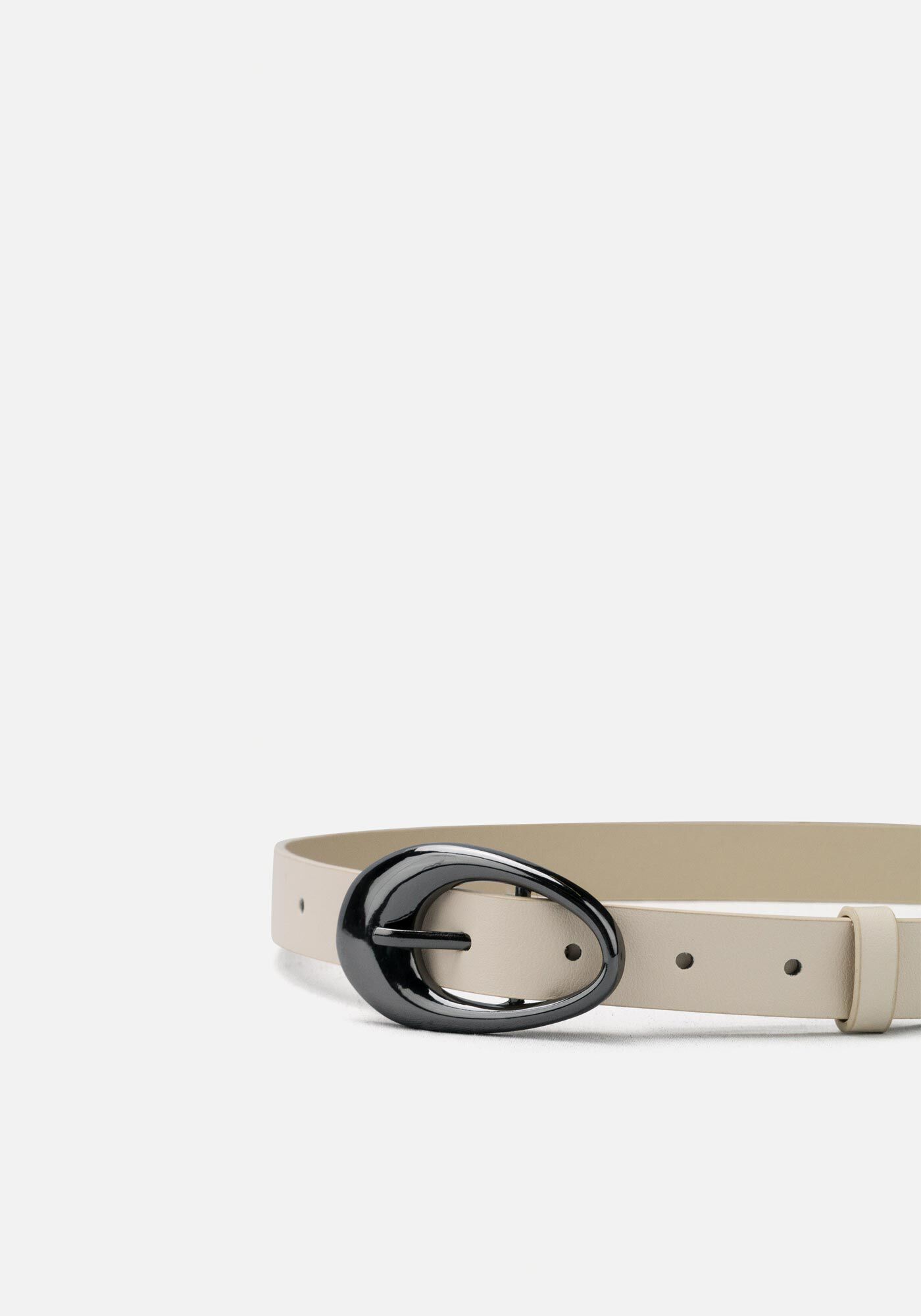 Cinto De Cintura Com Fivela Org&acirc;nica Metalizada, BEGE ALHAMBRA, large.