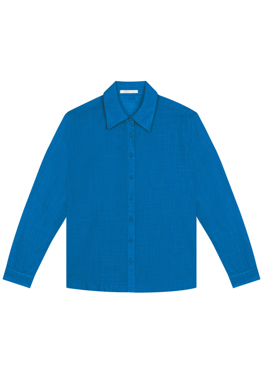 Camisa Manga Longa em Tecido Texturizado, . Camisa Manga Longa em Tecido Texturizado, , large.