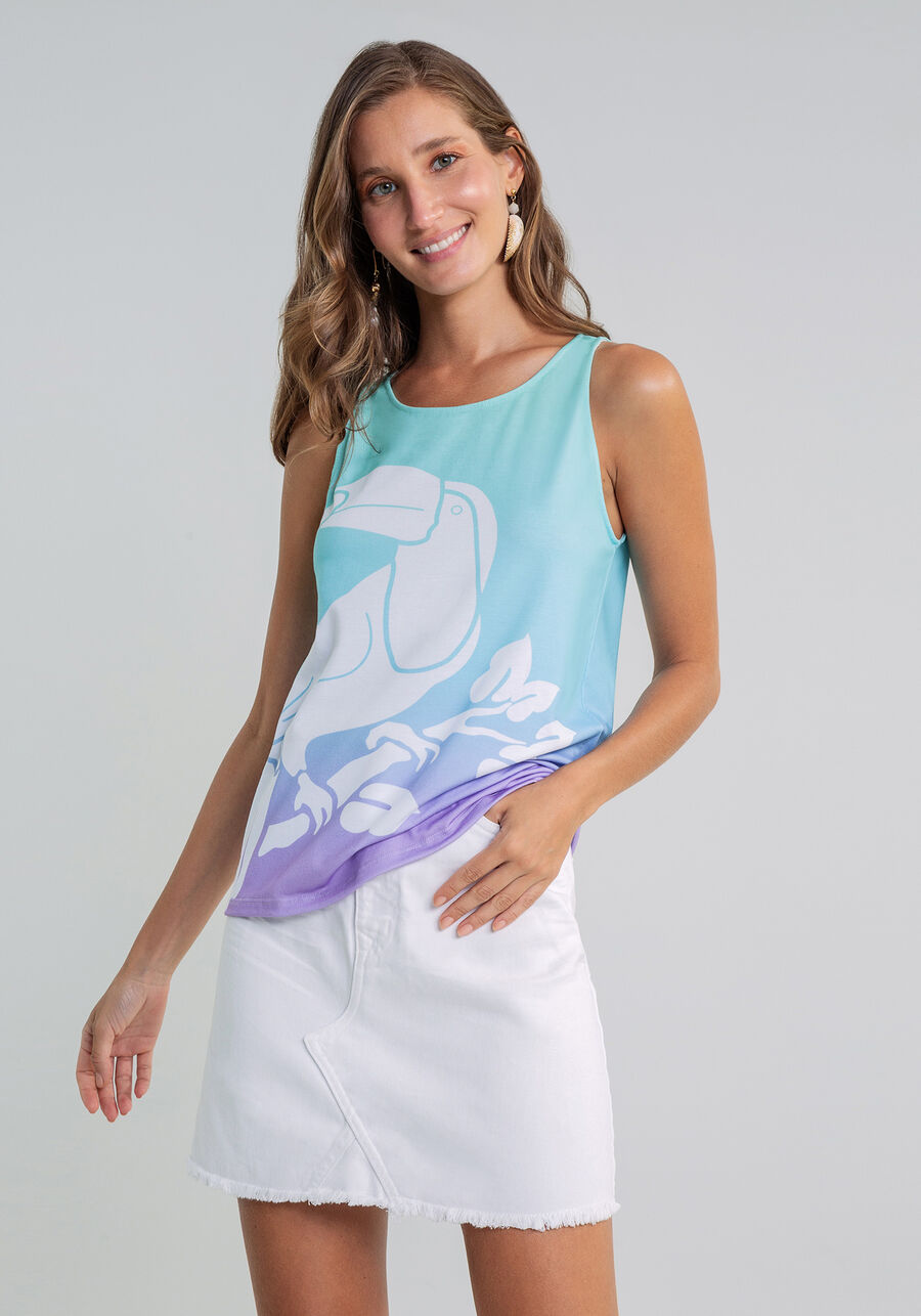 Blusa sem Mangas Estampa, . Blusa sem Mangas Estampa, , large.