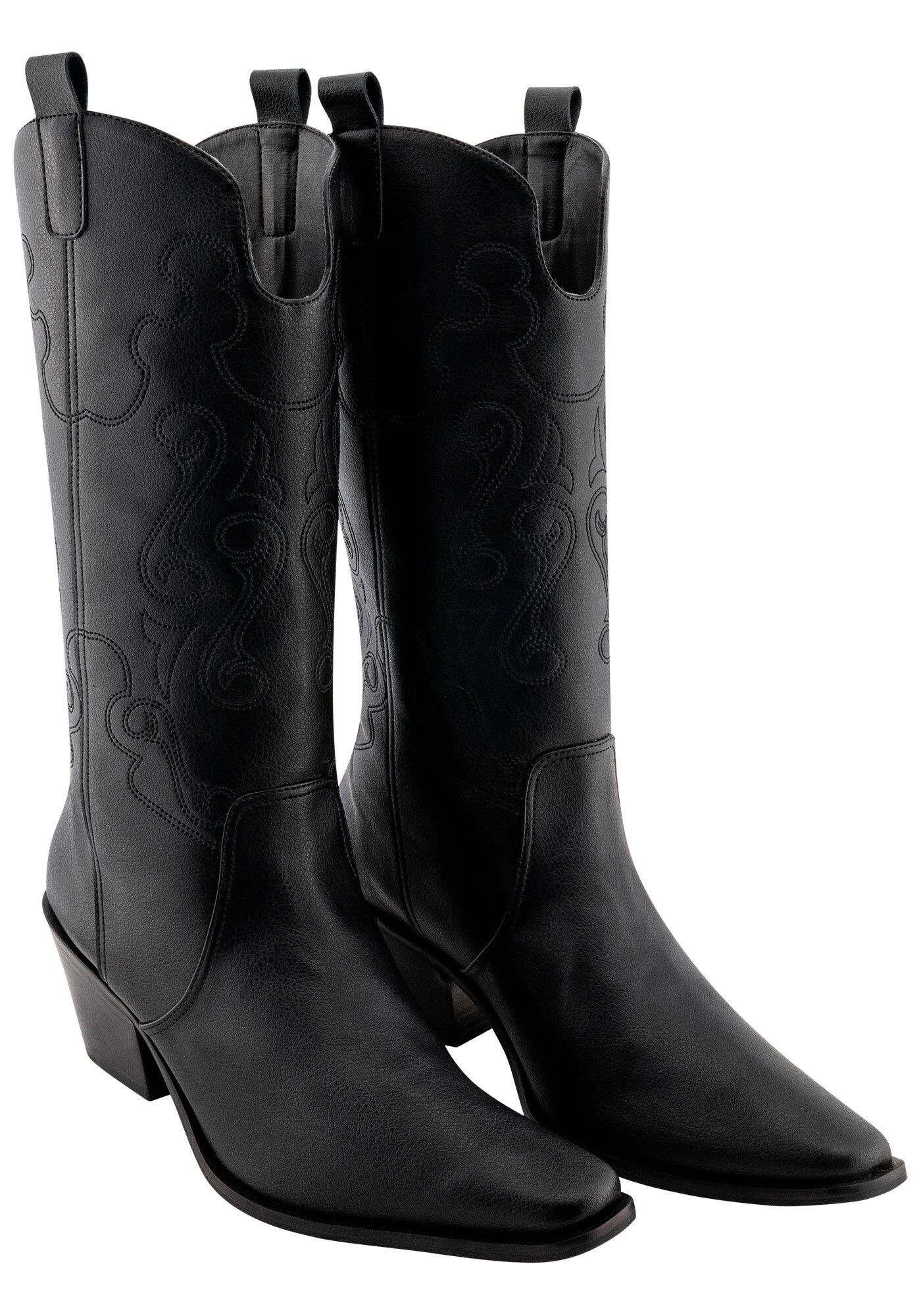 Bota Western Cano M&eacute;dio Bordada, , large.