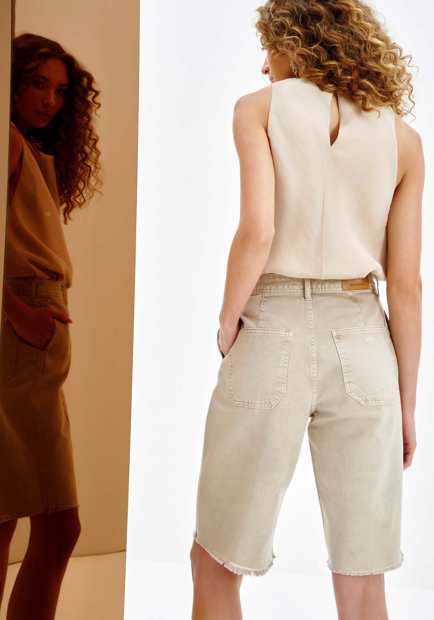 Bermuda Sarja Jorts com Cintura Alta, , large.