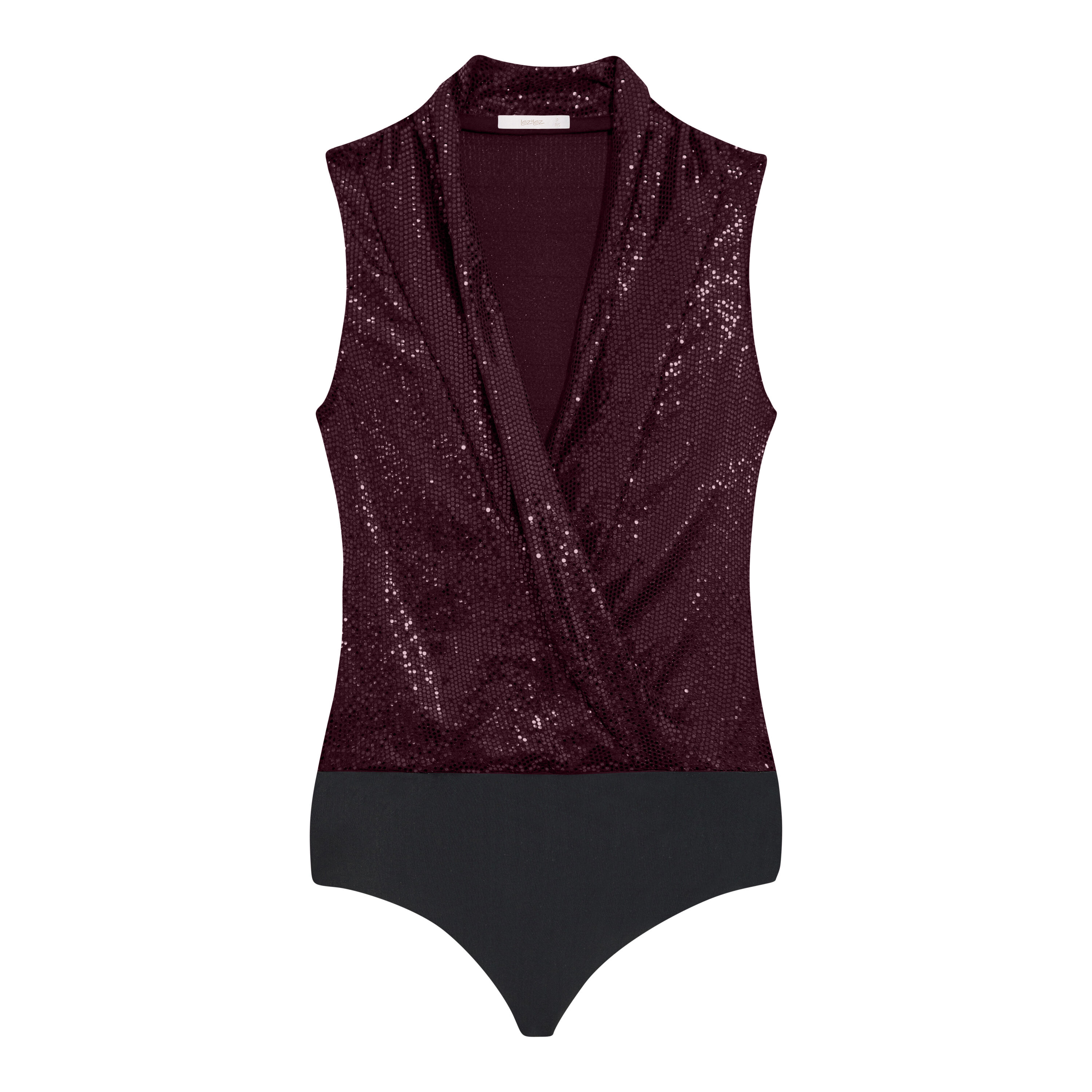 Body Transpassado Paet&ecirc; Glam, BORDO WITCH, large.