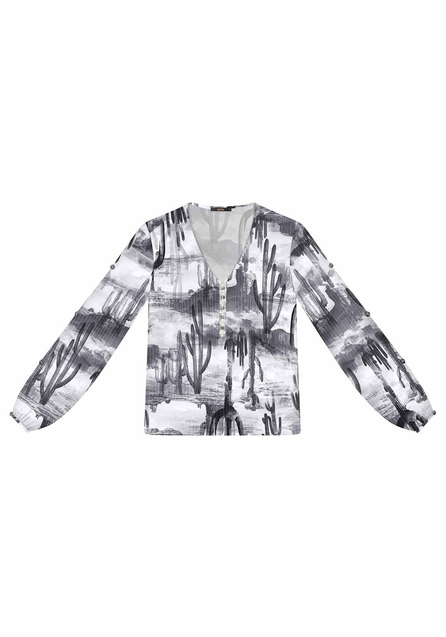 Blusa Manga Longa Recorte Tecido, . Blusa Manga Longa Recorte Tecido, , large.